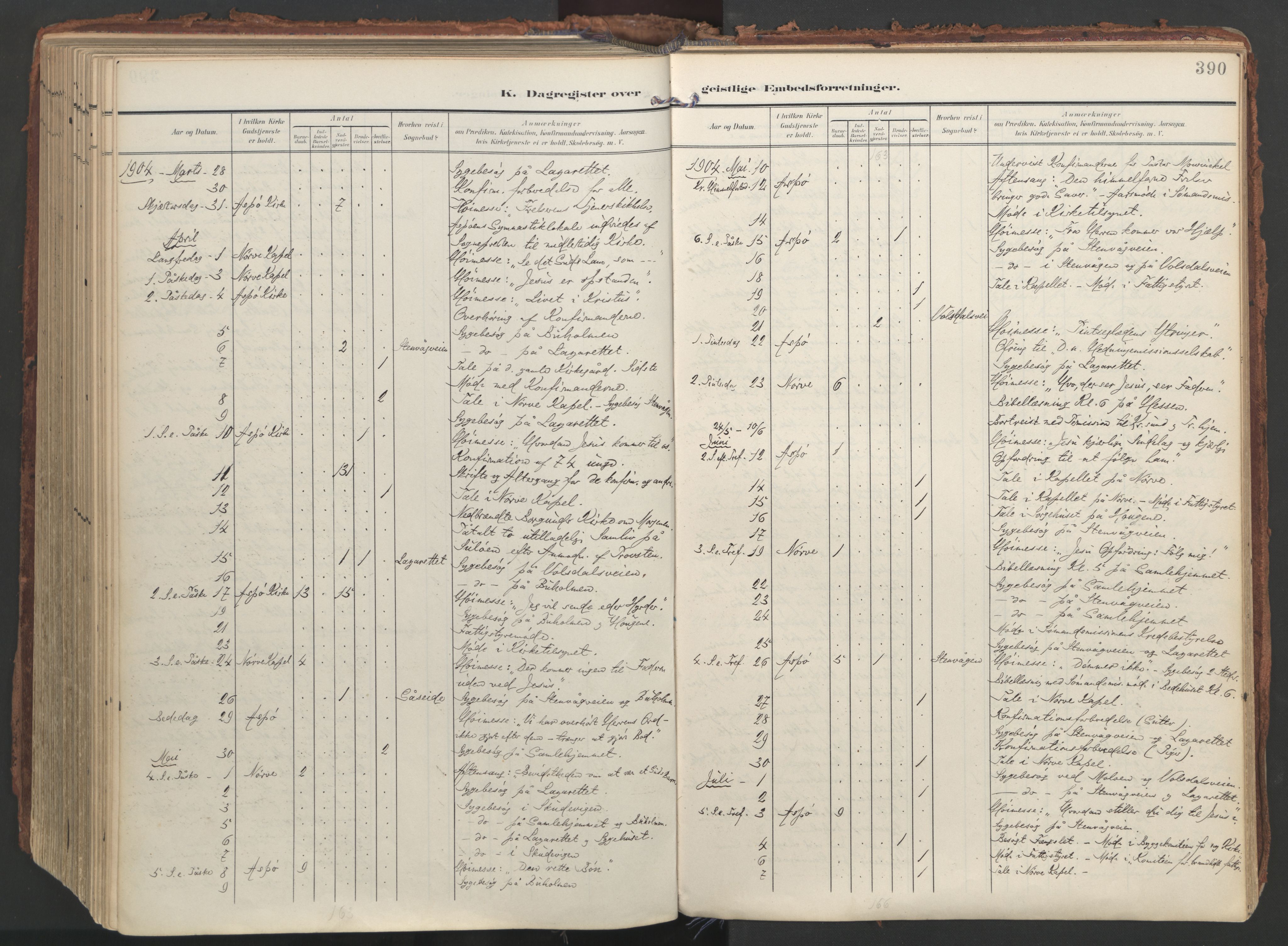 Ministerialprotokoller, klokkerbøker og fødselsregistre - Møre og Romsdal, AV/SAT-A-1454/529/L0459: Parish register (official) no. 529A09, 1904-1917, p. 390