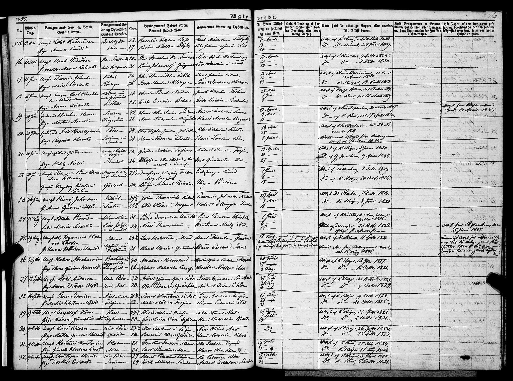 Gjerpen kirkebøker, SAKO/A-265/F/Fa/L0007b: Parish register (official) no. I 7B, 1834-1857, p. 260