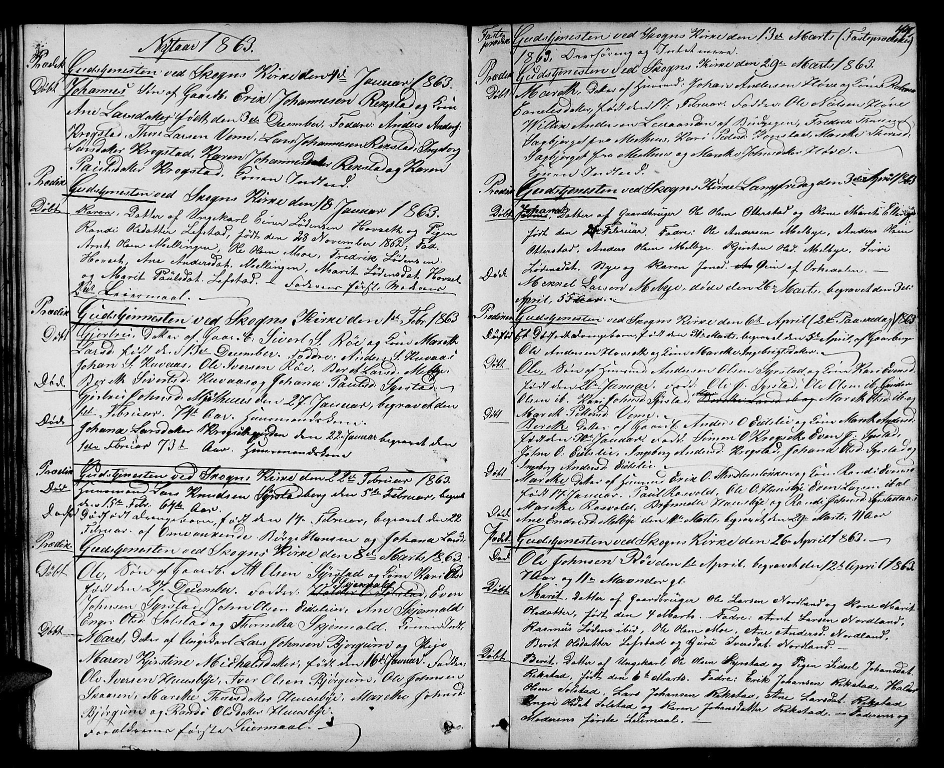 Ministerialprotokoller, klokkerbøker og fødselsregistre - Sør-Trøndelag, SAT/A-1456/667/L0797: Parish register (copy) no. 667C02, 1849-1867, p. 44