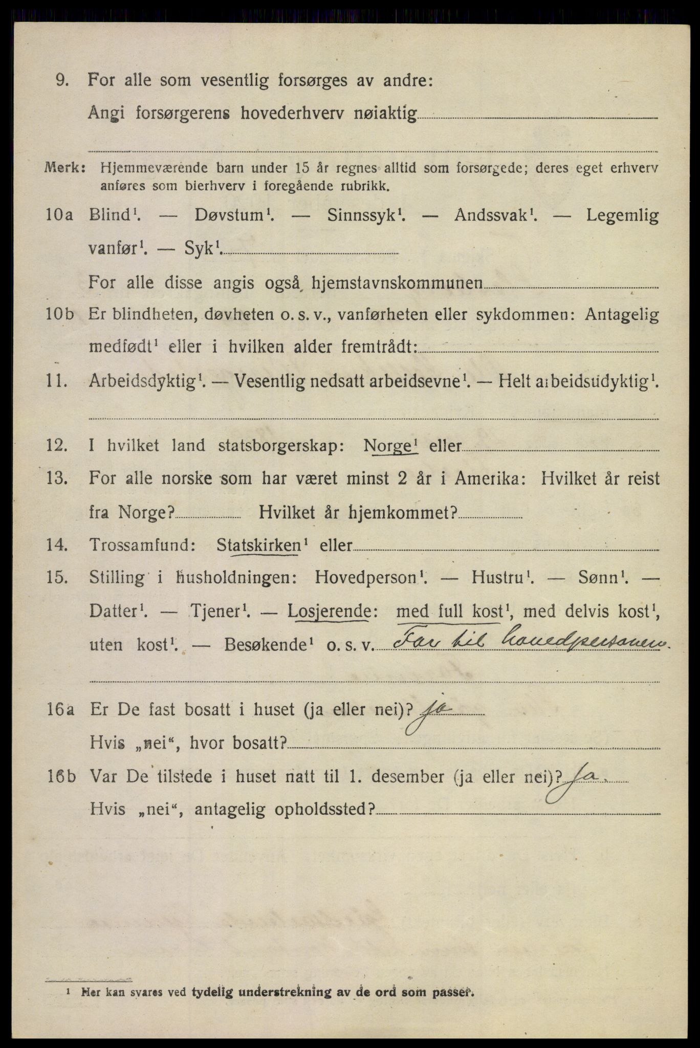 SAKO, 1920 census for Flesberg, 1920, p. 2152