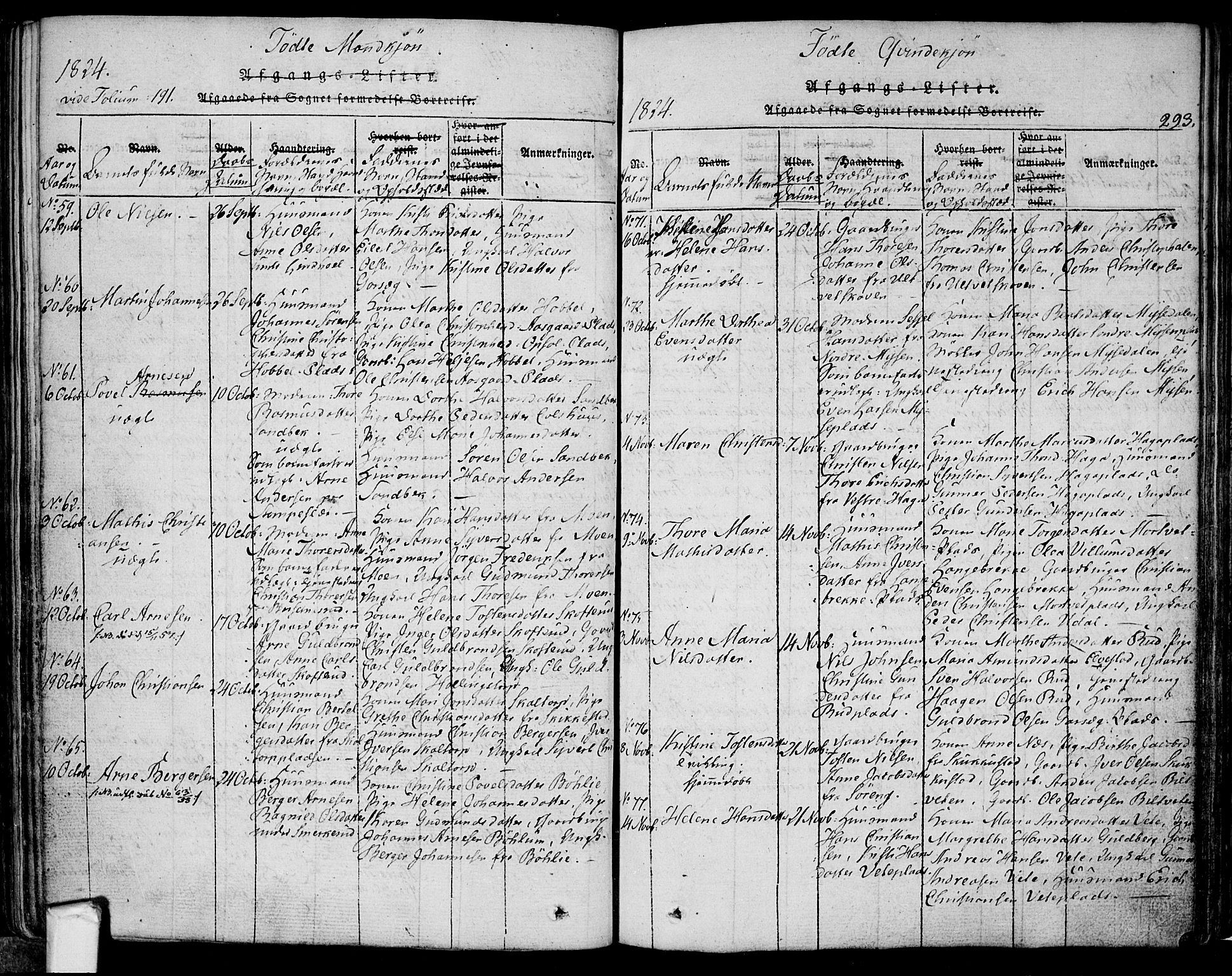 Eidsberg prestekontor Kirkebøker, AV/SAO-A-10905/F/Fa/L0007: Parish register (official) no. I 7, 1814-1832, p. 293