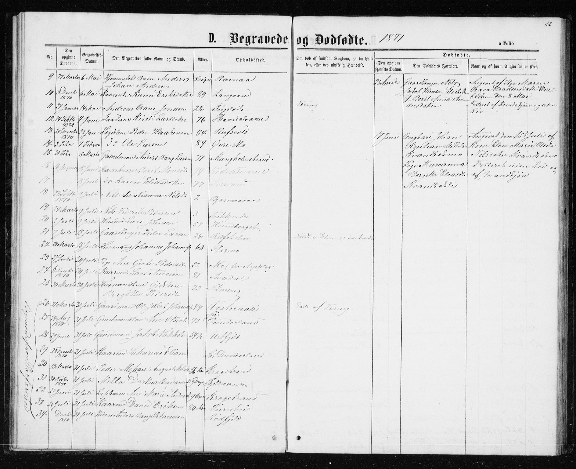 Ministerialprotokoller, klokkerbøker og fødselsregistre - Nordland, AV/SAT-A-1459/827/L0418: Parish register (copy) no. 827C07, 1863-1886, p. 22