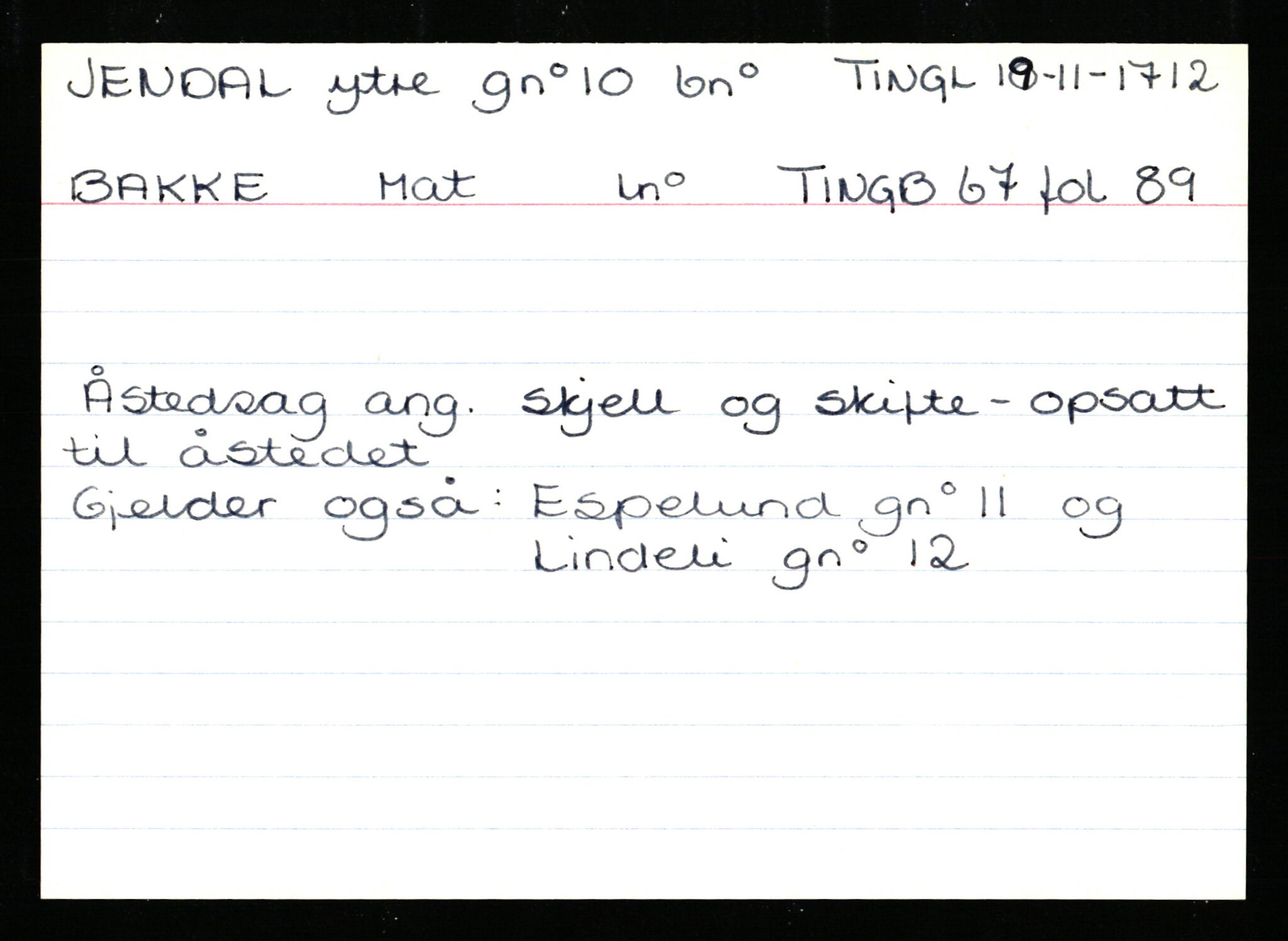 Statsarkivet i Stavanger, AV/SAST-A-101971/03/Y/Ym/L0073: Åstedskort sortert etter gårdsnavn: Jendal ytre - Åvedal (Vest-Agder) og Avløypet - Våge søndre (Hordaland), 1600-1950, p. 12