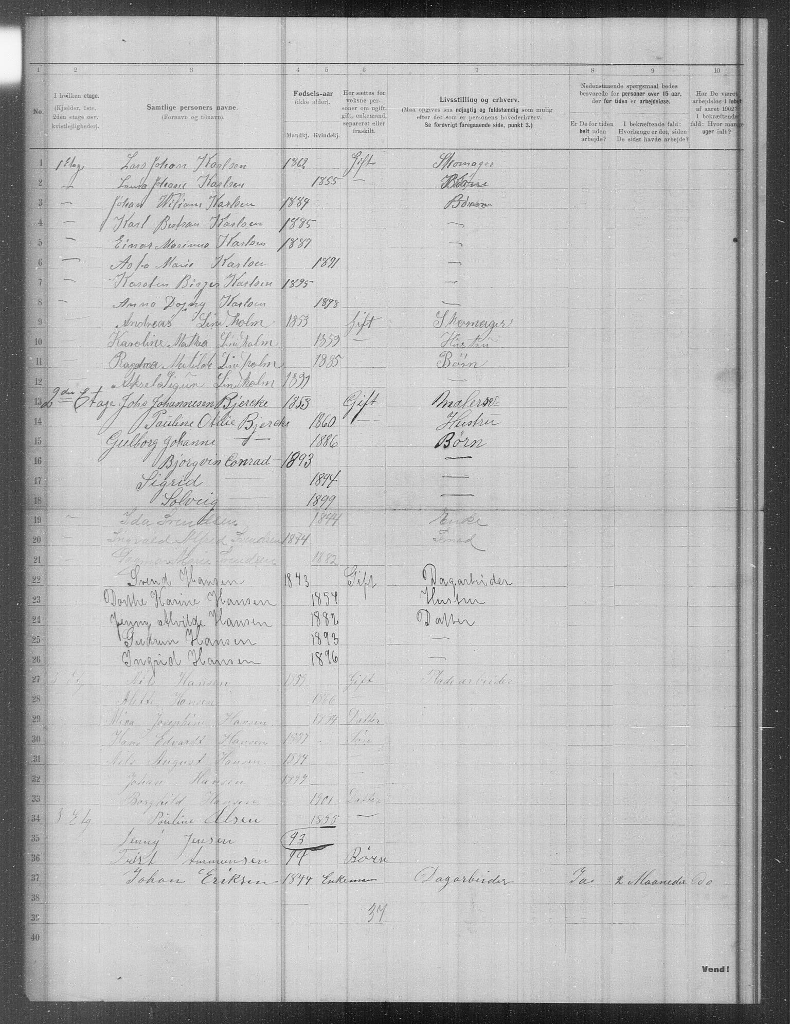 OBA, Municipal Census 1902 for Kristiania, 1902, p. 15331