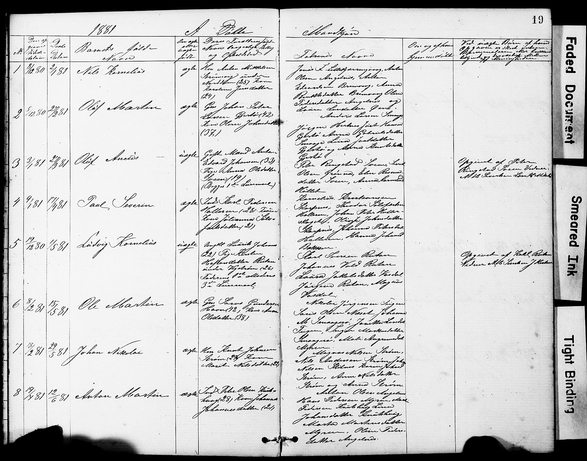 Ministerialprotokoller, klokkerbøker og fødselsregistre - Sør-Trøndelag, SAT/A-1456/634/L0541: Parish register (copy) no. 634C03, 1874-1891, p. 19