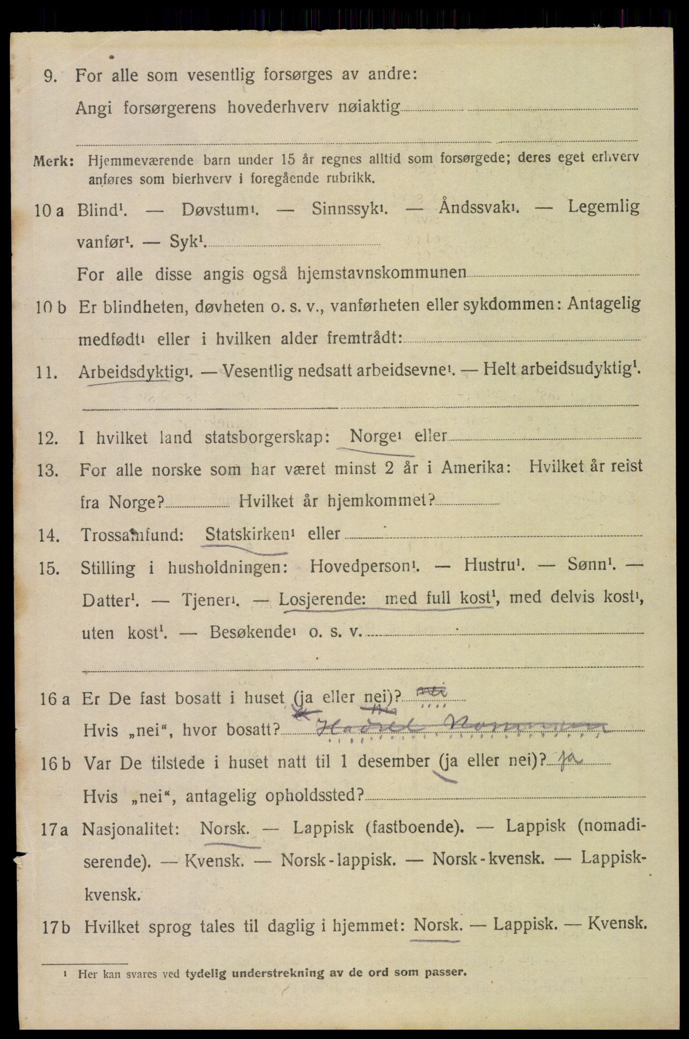 SAT, 1920 census for Hadsel, 1920, p. 13893