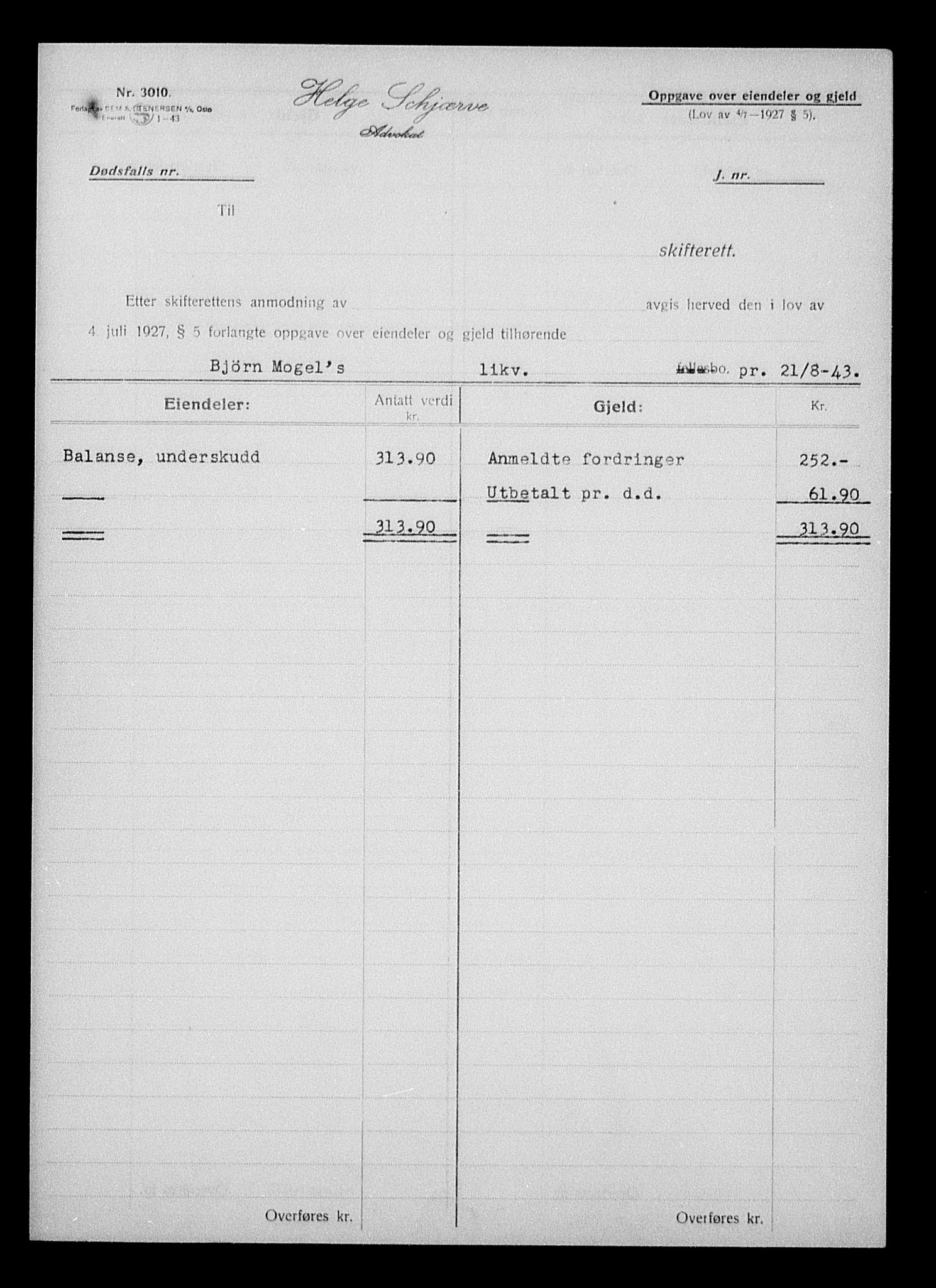 Justisdepartementet, Tilbakeføringskontoret for inndratte formuer, AV/RA-S-1564/H/Hc/Hcc/L0965: --, 1945-1947, p. 763