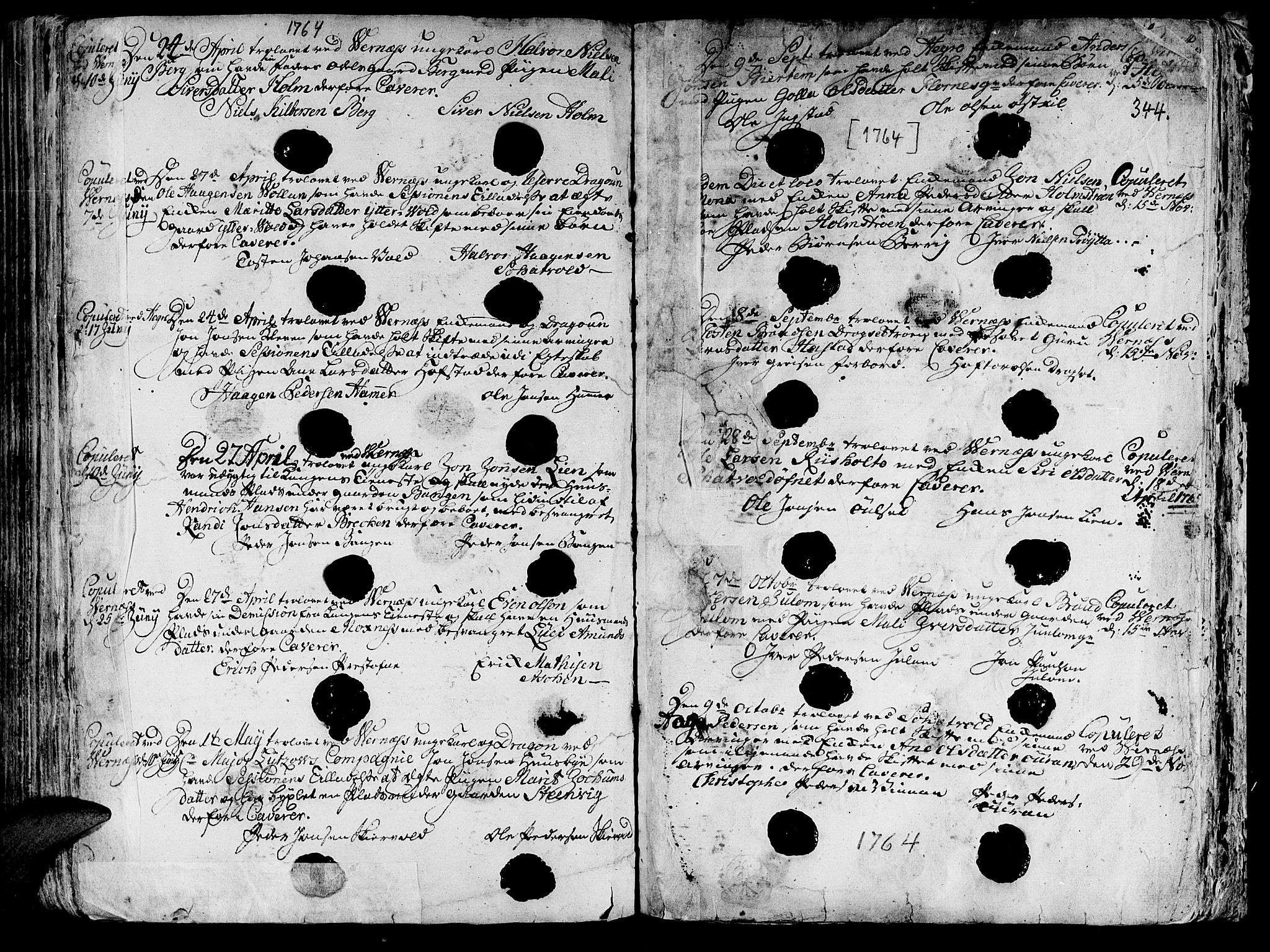 Ministerialprotokoller, klokkerbøker og fødselsregistre - Nord-Trøndelag, SAT/A-1458/709/L0057: Parish register (official) no. 709A05, 1755-1780, p. 344