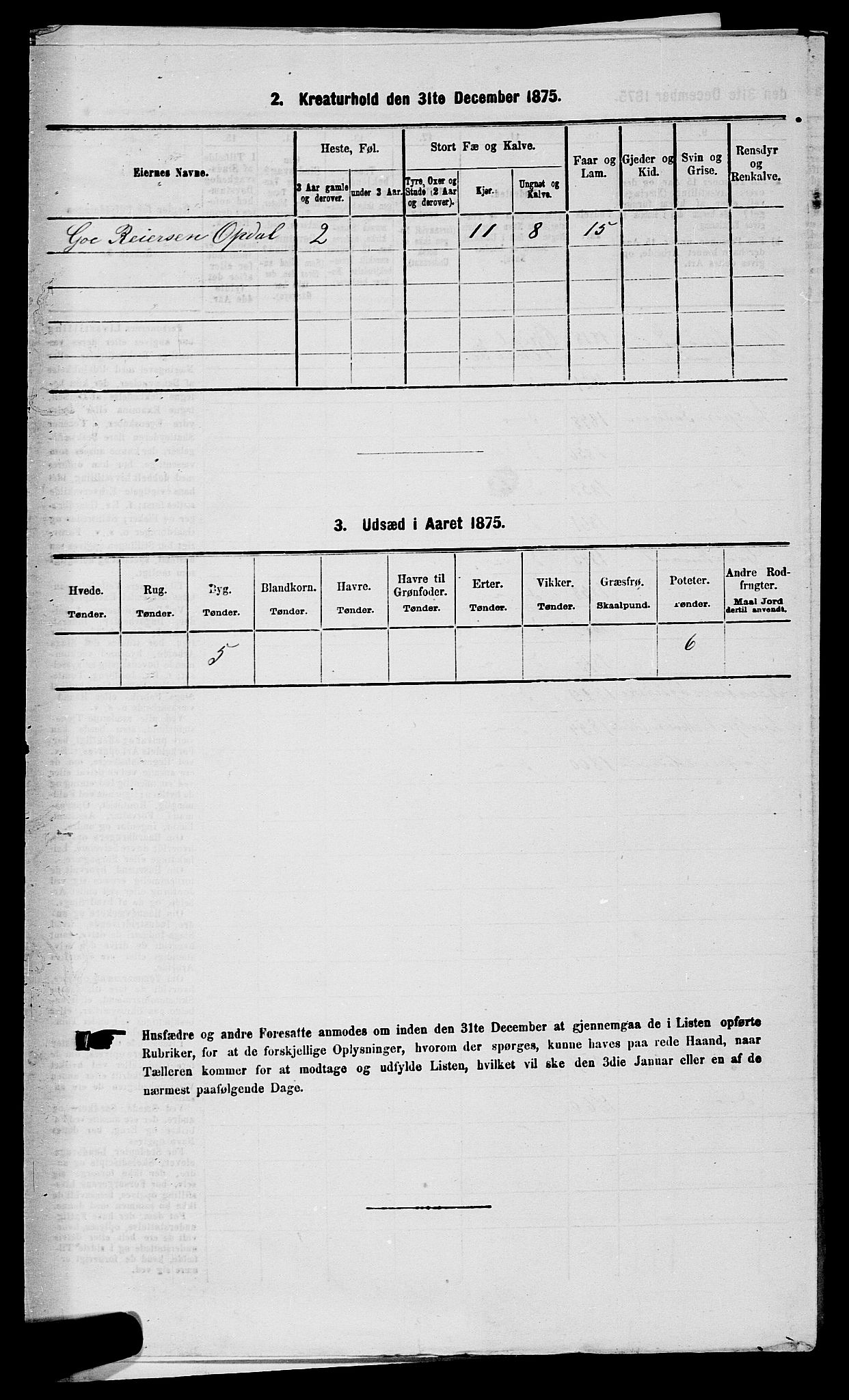 SAKO, 1875 census for 0633P Nore, 1875, p. 620