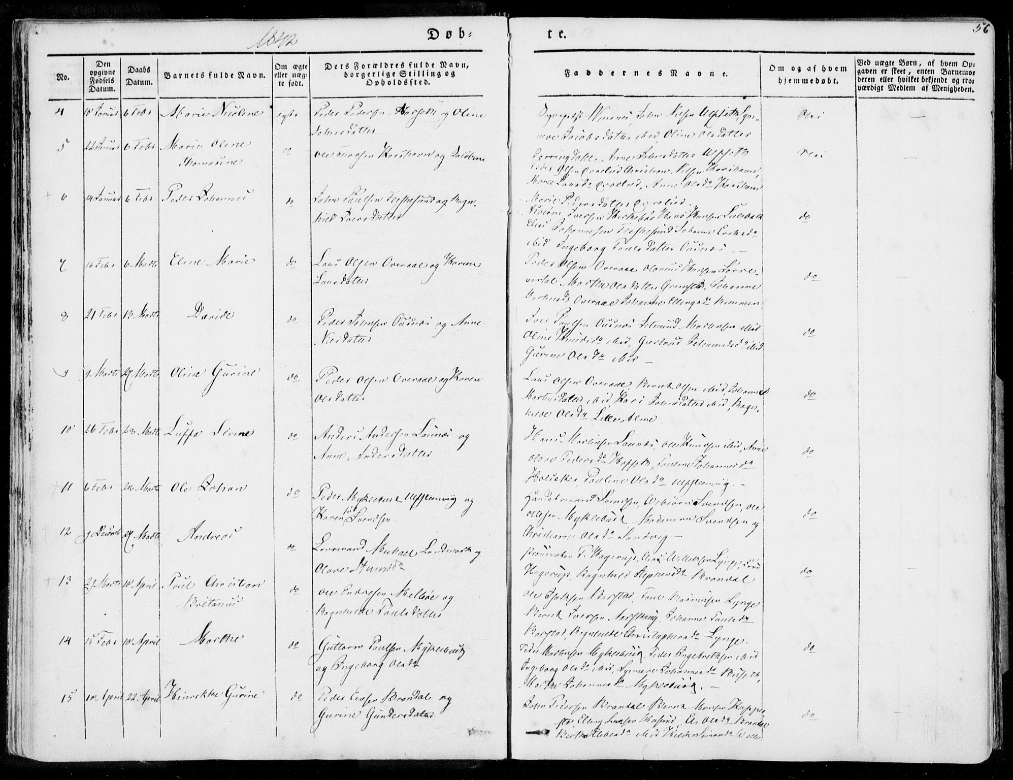 Ministerialprotokoller, klokkerbøker og fødselsregistre - Møre og Romsdal, AV/SAT-A-1454/509/L0104: Parish register (official) no. 509A02, 1833-1847, p. 56