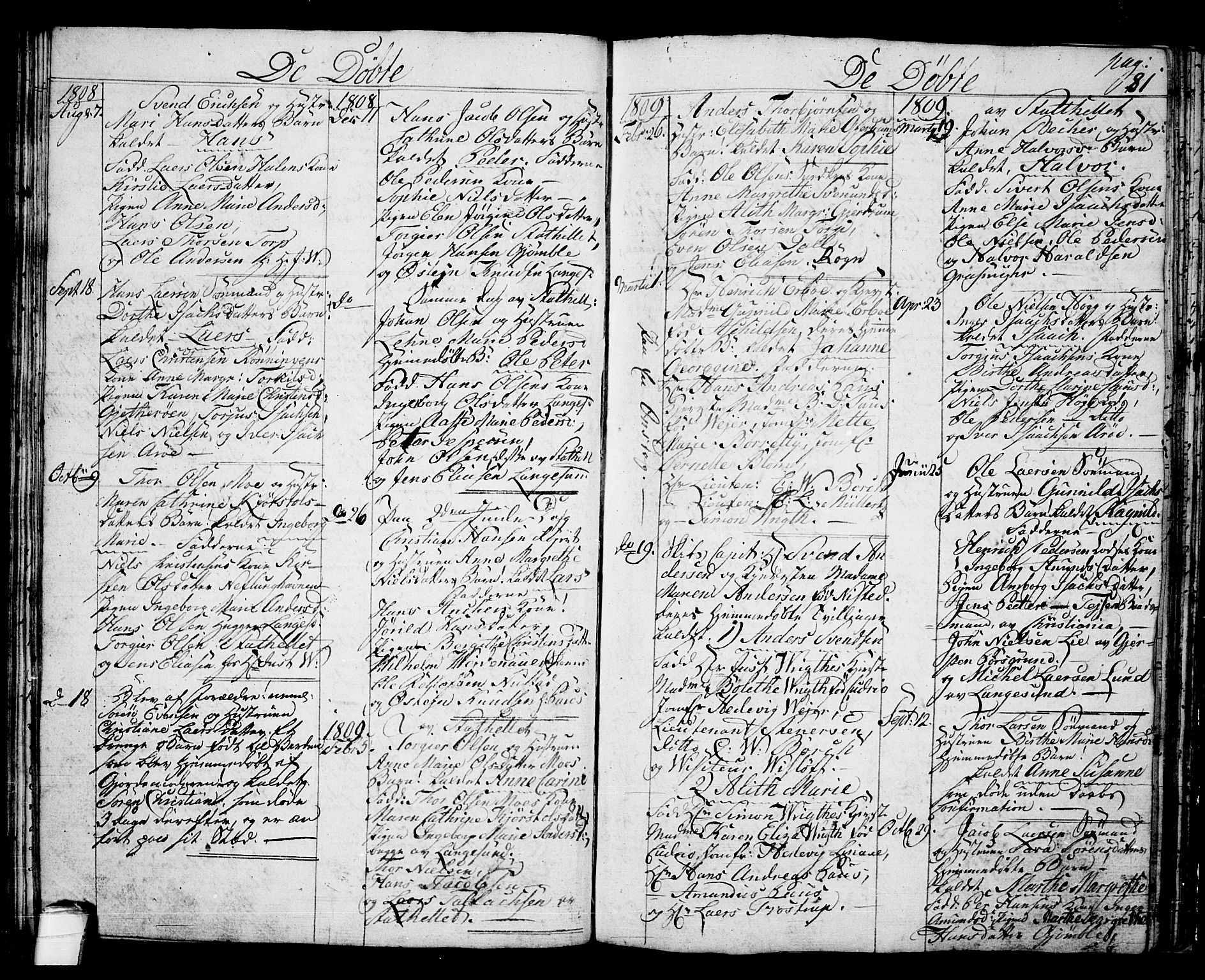 Langesund kirkebøker, SAKO/A-280/G/Ga/L0002: Parish register (copy) no. 2, 1801-1815, p. 81