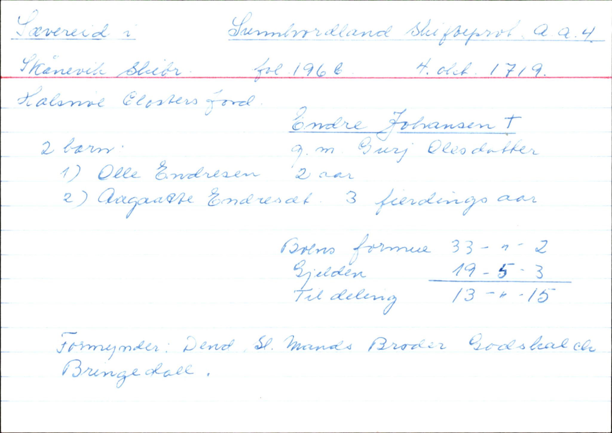 Skiftekort ved Statsarkivet i Bergen, SAB/SKIFTEKORT/004/L0003: Skifteprotokoll nr. 4, 1717-1722, p. 406