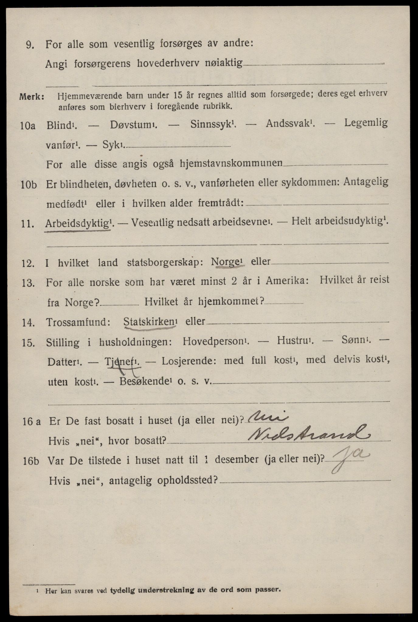 SAST, 1920 census for Sand, 1920, p. 810