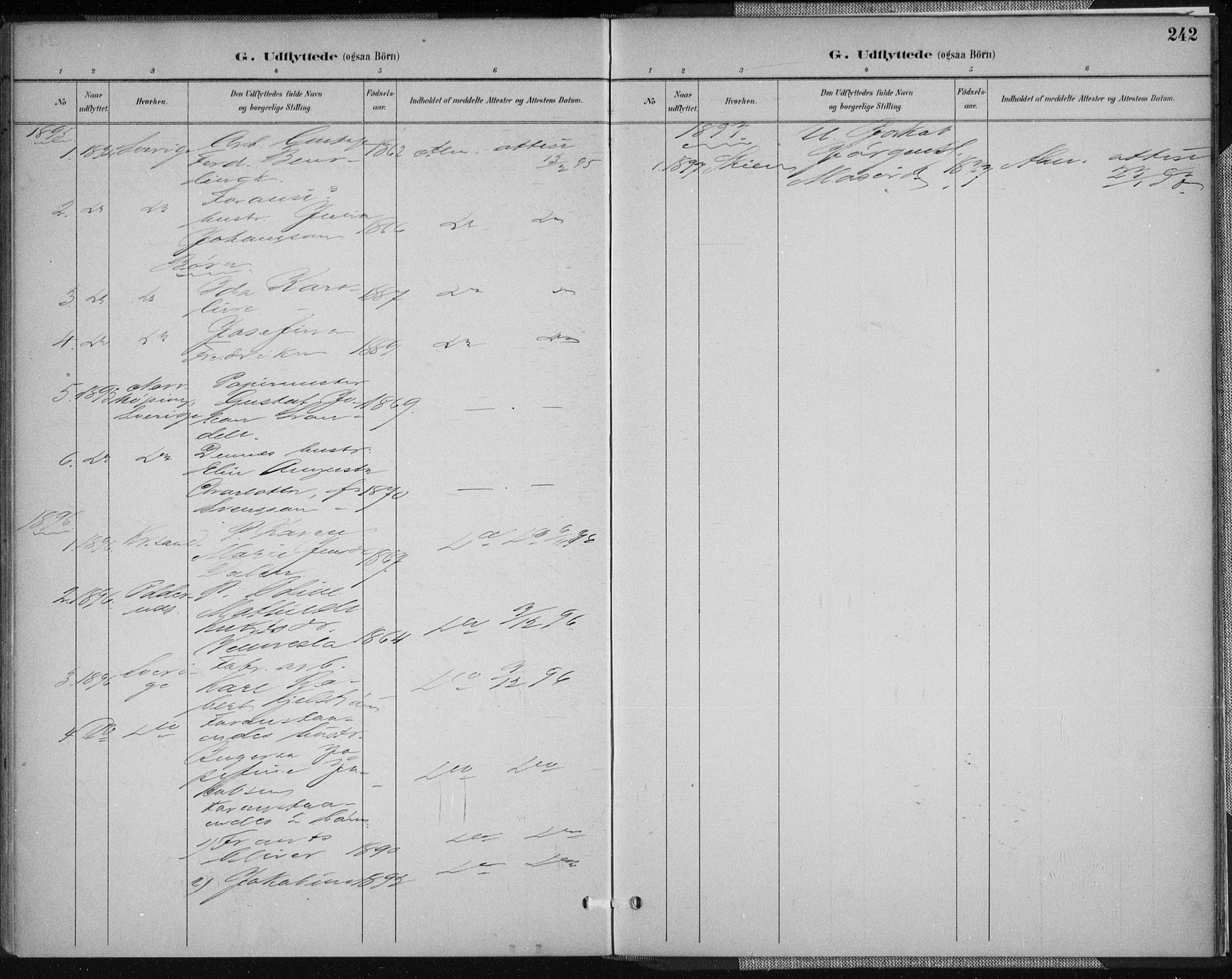 Vennesla sokneprestkontor, AV/SAK-1111-0045/Fa/Fab/L0004: Parish register (official) no. A 4, 1884-1896, p. 242