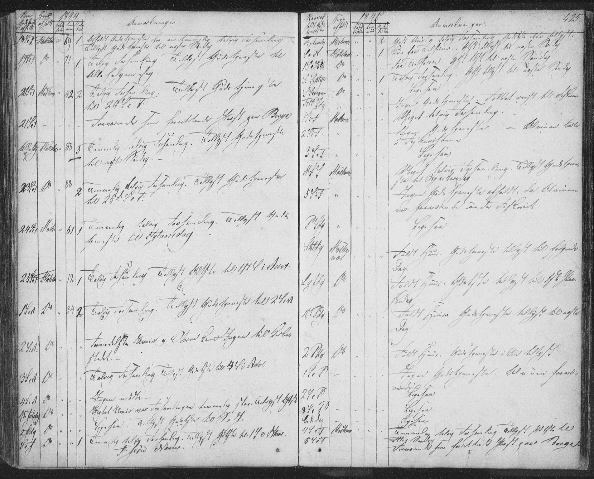 Ministerialprotokoller, klokkerbøker og fødselsregistre - Nordland, SAT/A-1459/885/L1202: Parish register (official) no. 885A03, 1838-1859, p. 425