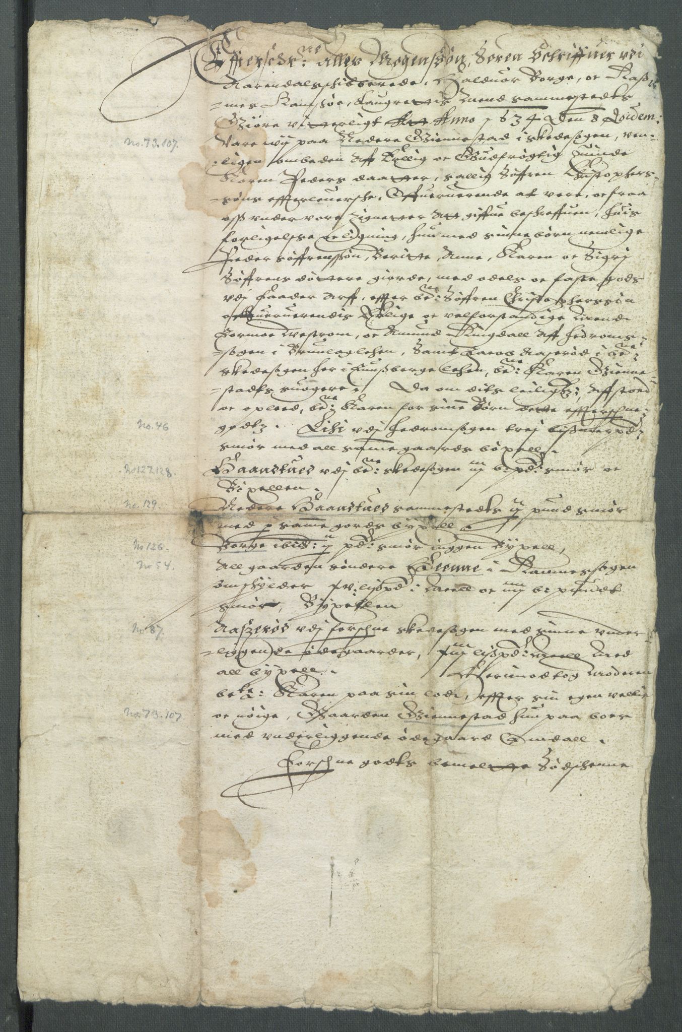 Riksarkivets diplomsamling, AV/RA-EA-5965/F02/L0146: Dokumenter, 1634, p. 59