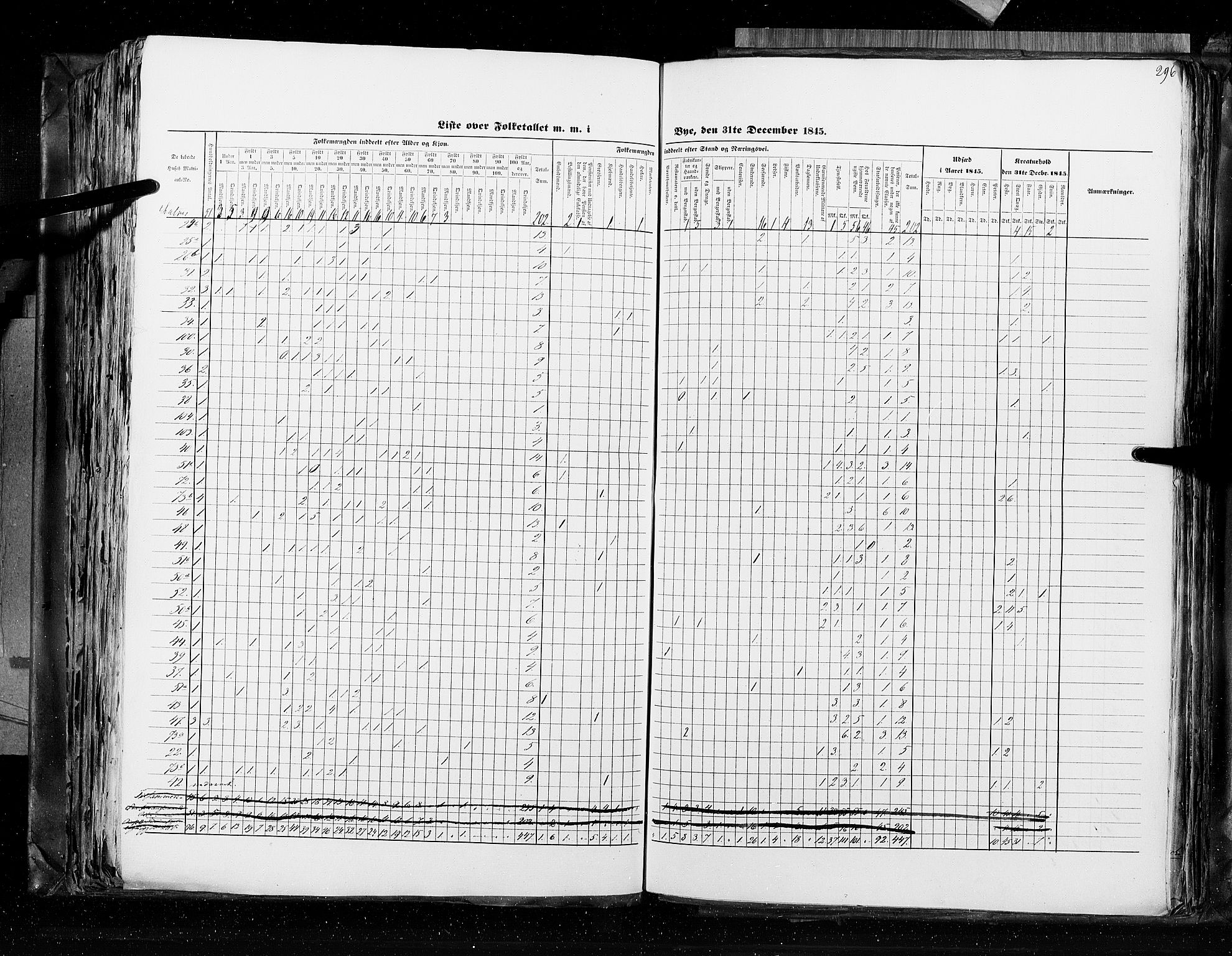 RA, Census 1845, vol. 10: Cities, 1845, p. 296