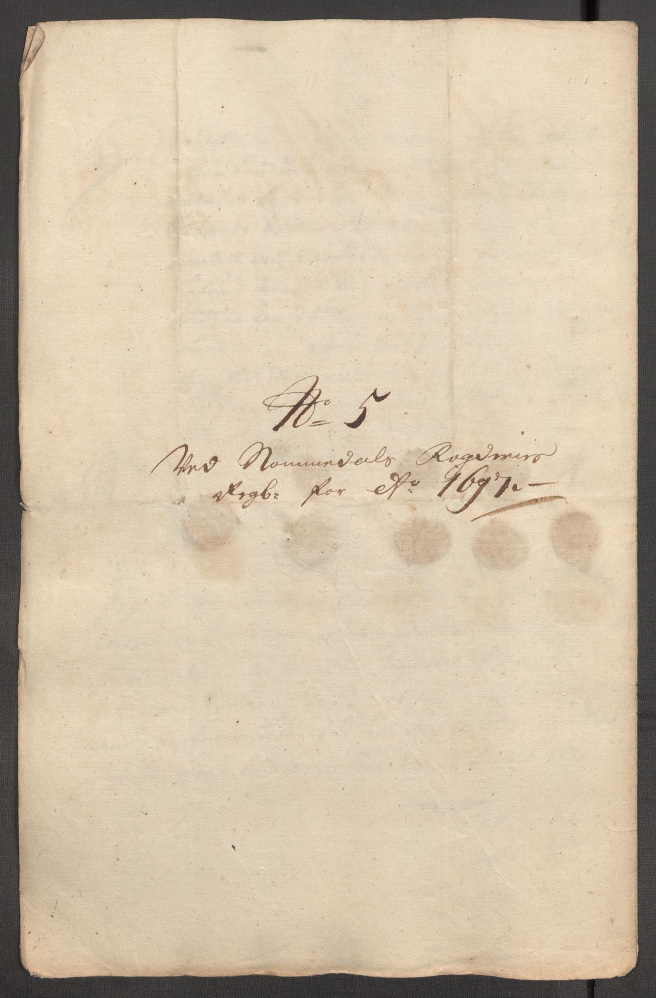 Rentekammeret inntil 1814, Reviderte regnskaper, Fogderegnskap, RA/EA-4092/R64/L4425: Fogderegnskap Namdal, 1696-1698, p. 269