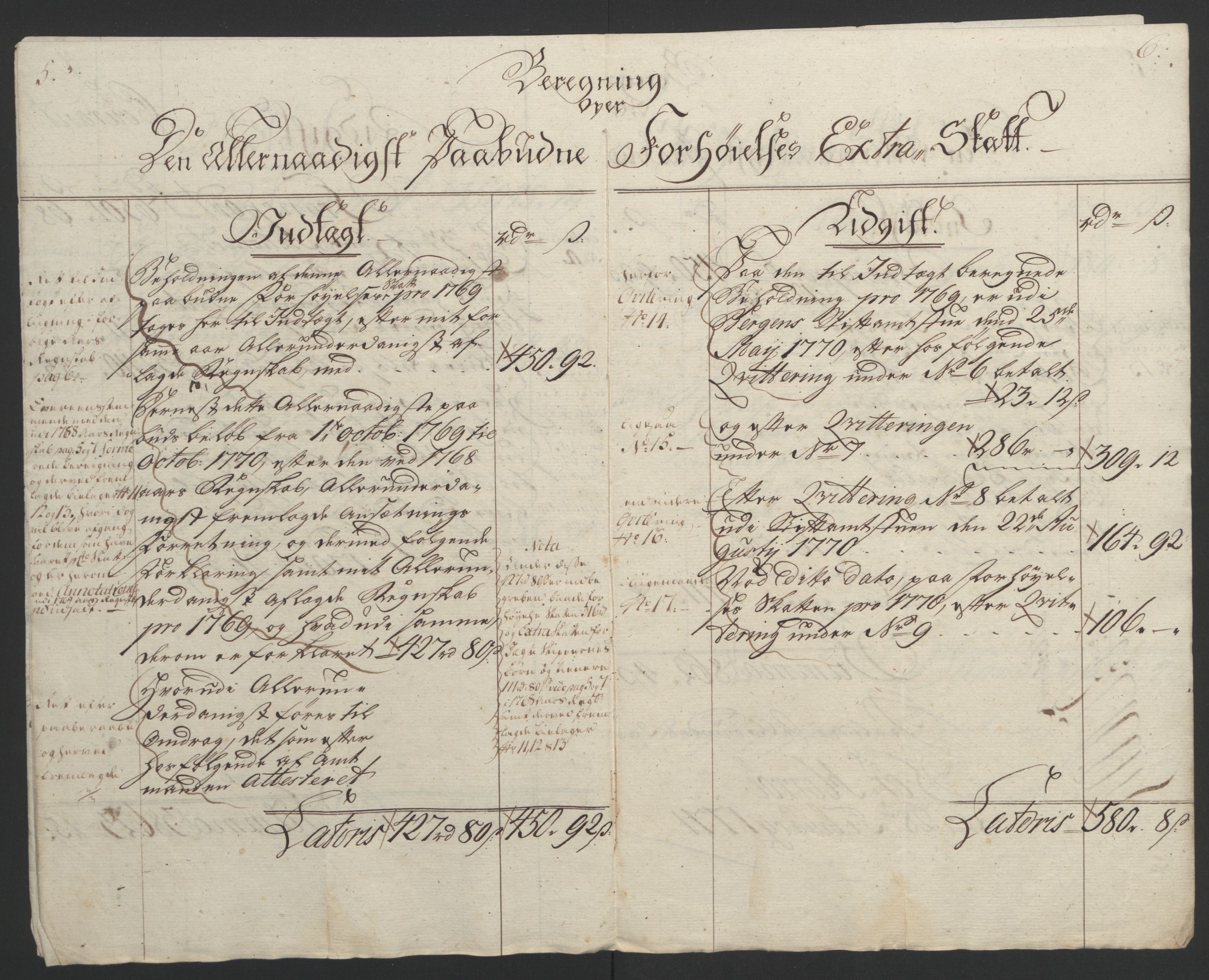 Rentekammeret inntil 1814, Reviderte regnskaper, Fogderegnskap, AV/RA-EA-4092/R65/L4573: Ekstraskatten Helgeland, 1762-1772, p. 258