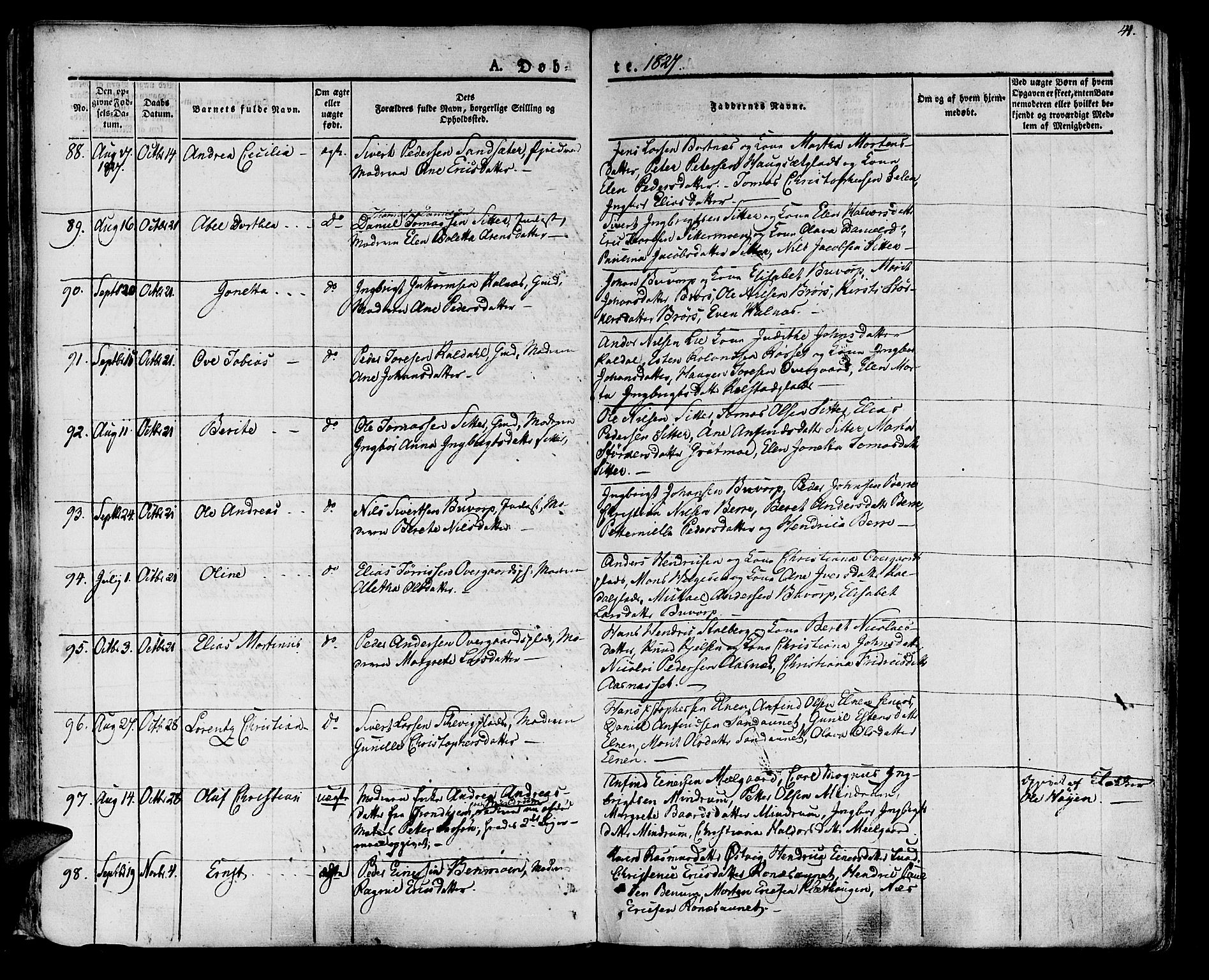 Ministerialprotokoller, klokkerbøker og fødselsregistre - Nord-Trøndelag, SAT/A-1458/741/L0390: Parish register (official) no. 741A04, 1822-1836, p. 41