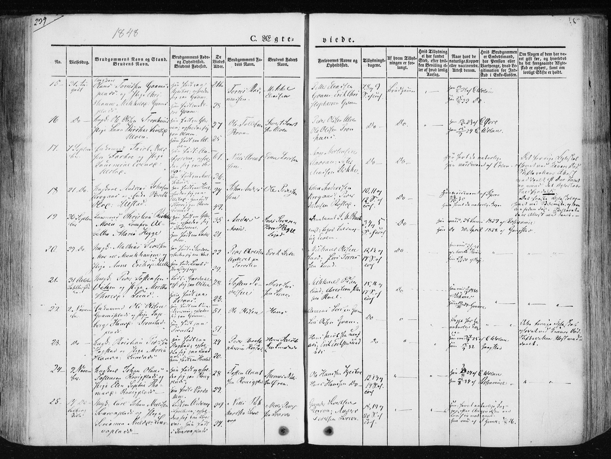Ministerialprotokoller, klokkerbøker og fødselsregistre - Nord-Trøndelag, SAT/A-1458/730/L0280: Parish register (official) no. 730A07 /1, 1840-1854, p. 239