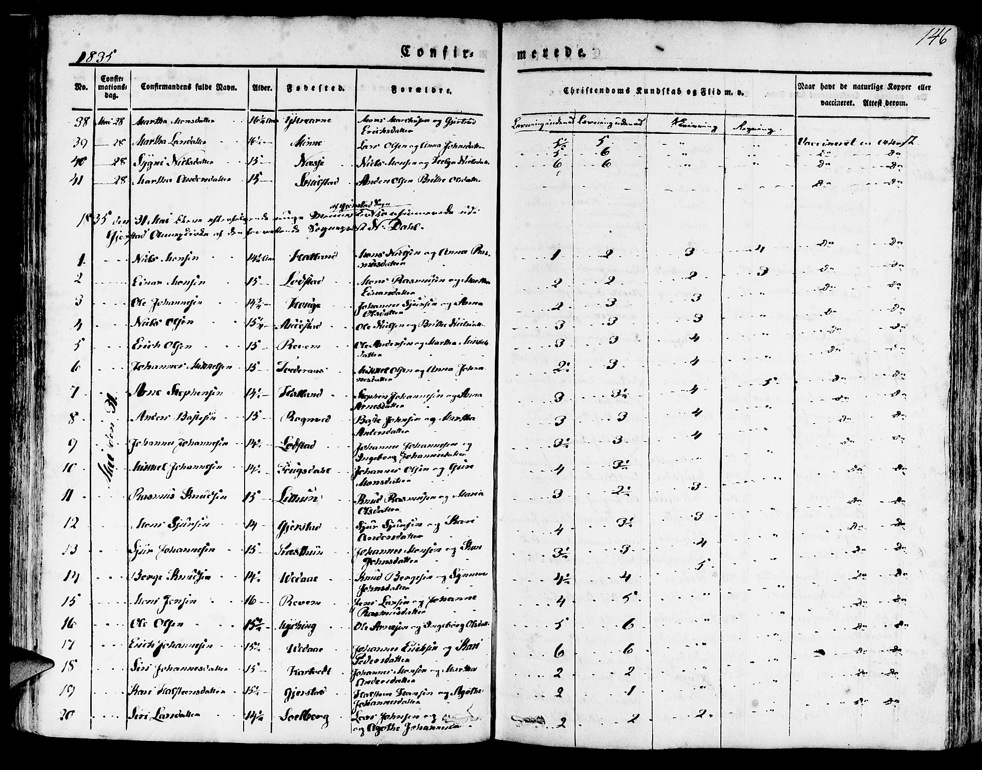 Haus sokneprestembete, SAB/A-75601/H/Haa: Parish register (official) no. A 14, 1827-1838, p. 146