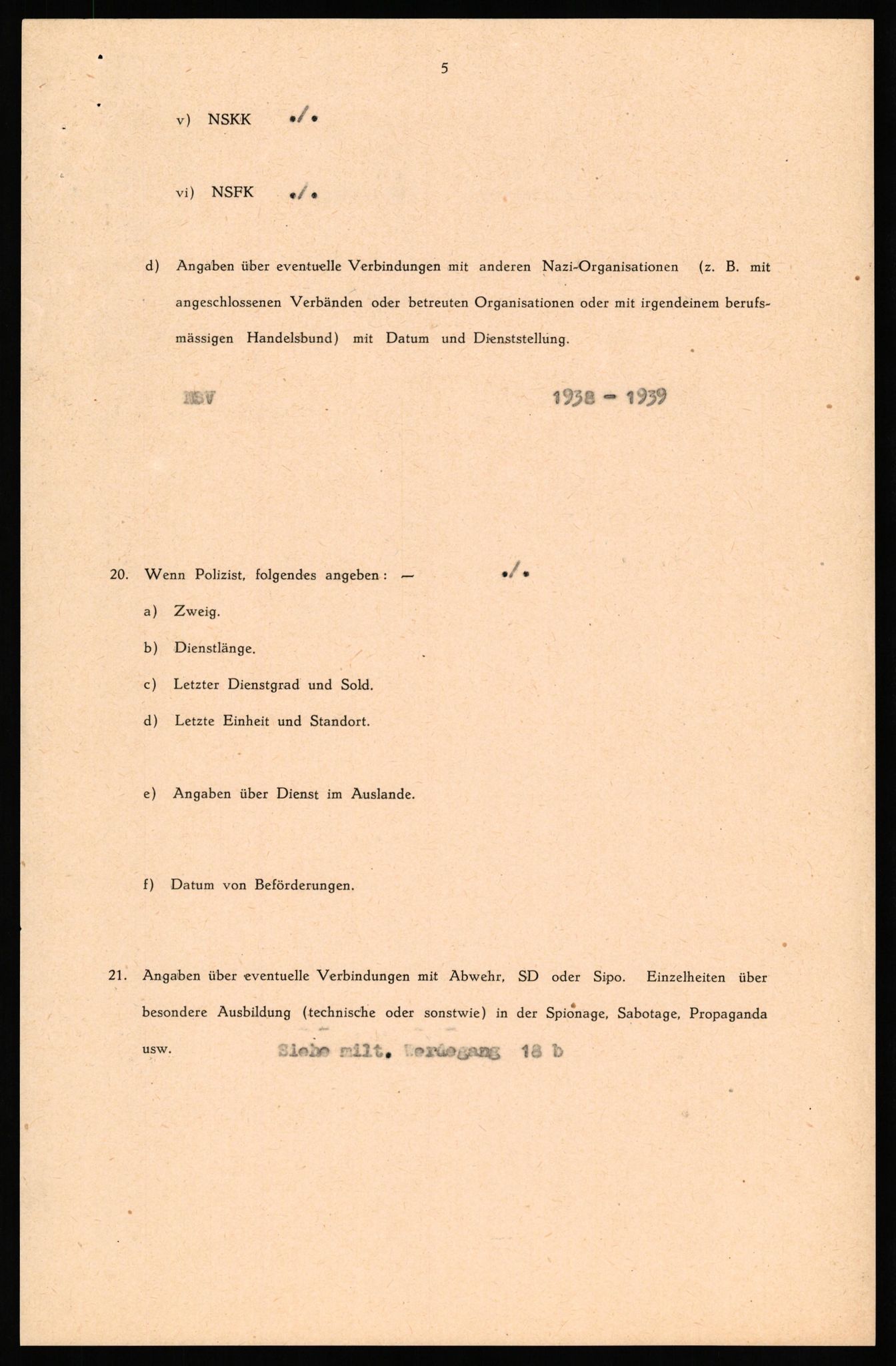 Forsvaret, Forsvarets overkommando II, AV/RA-RAFA-3915/D/Db/L0040: CI Questionaires. Tyske okkupasjonsstyrker i Norge. Østerrikere., 1945-1946, p. 471