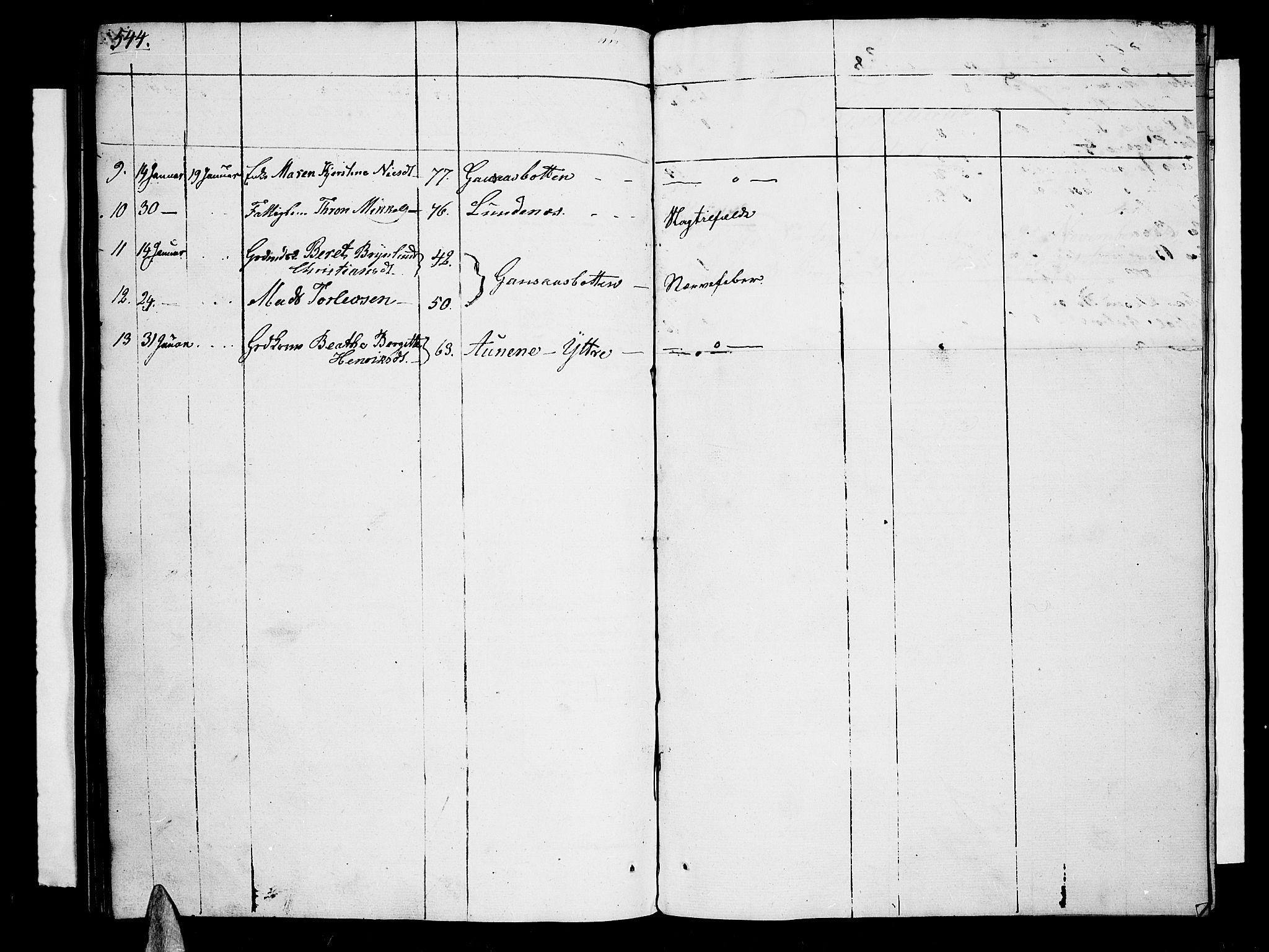 Trondenes sokneprestkontor, SATØ/S-1319/H/Hb/L0005klokker: Parish register (copy) no. 5, 1834-1845, p. 544-545