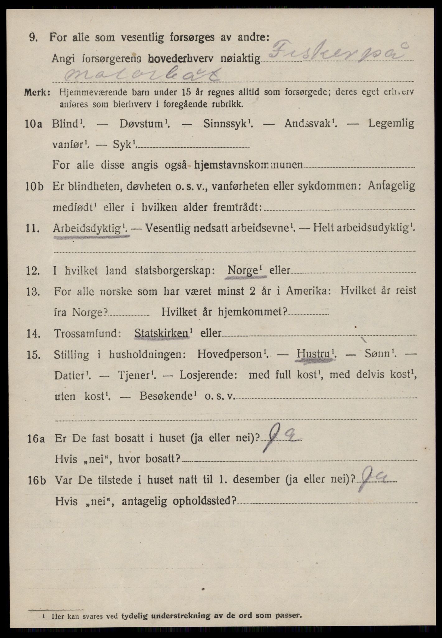 SAT, 1920 census for Vanylven, 1920, p. 3044