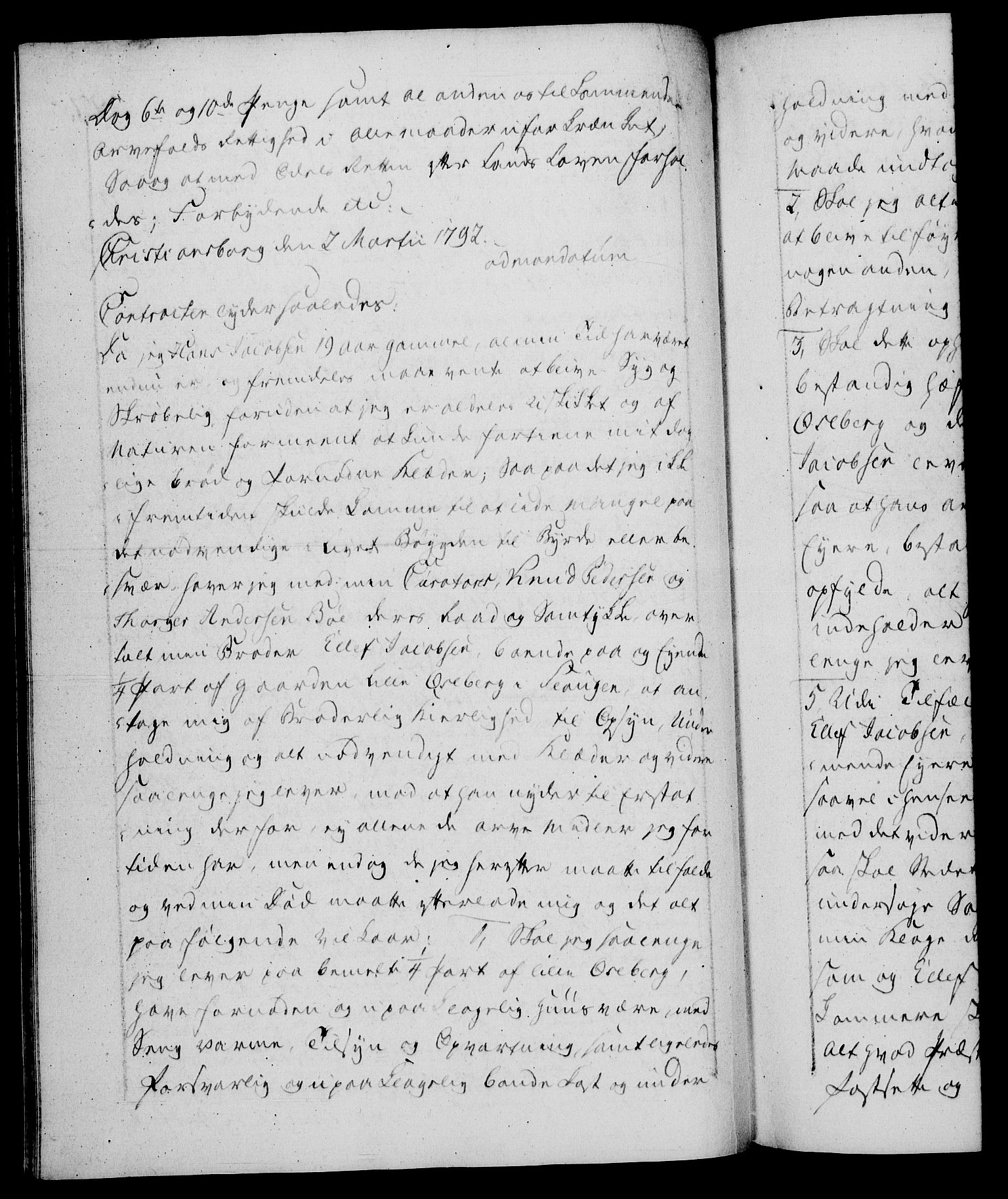 Danske Kanselli 1572-1799, AV/RA-EA-3023/F/Fc/Fca/Fcaa/L0054: Norske registre, 1792-1793, p. 97b