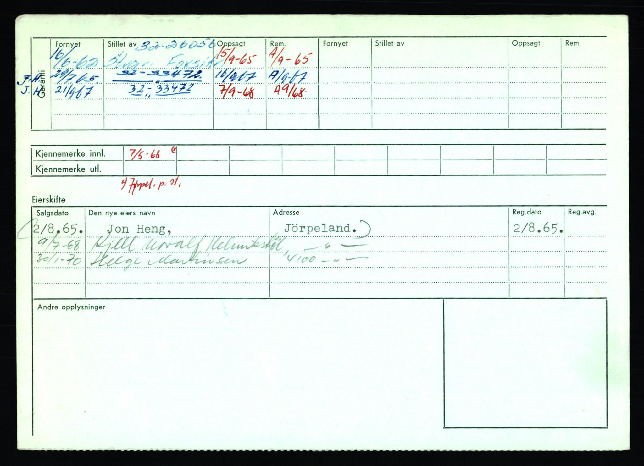 Stavanger trafikkstasjon, AV/SAST-A-101942/0/F/L0065: L-65400 - L-67649, 1930-1971, p. 1898