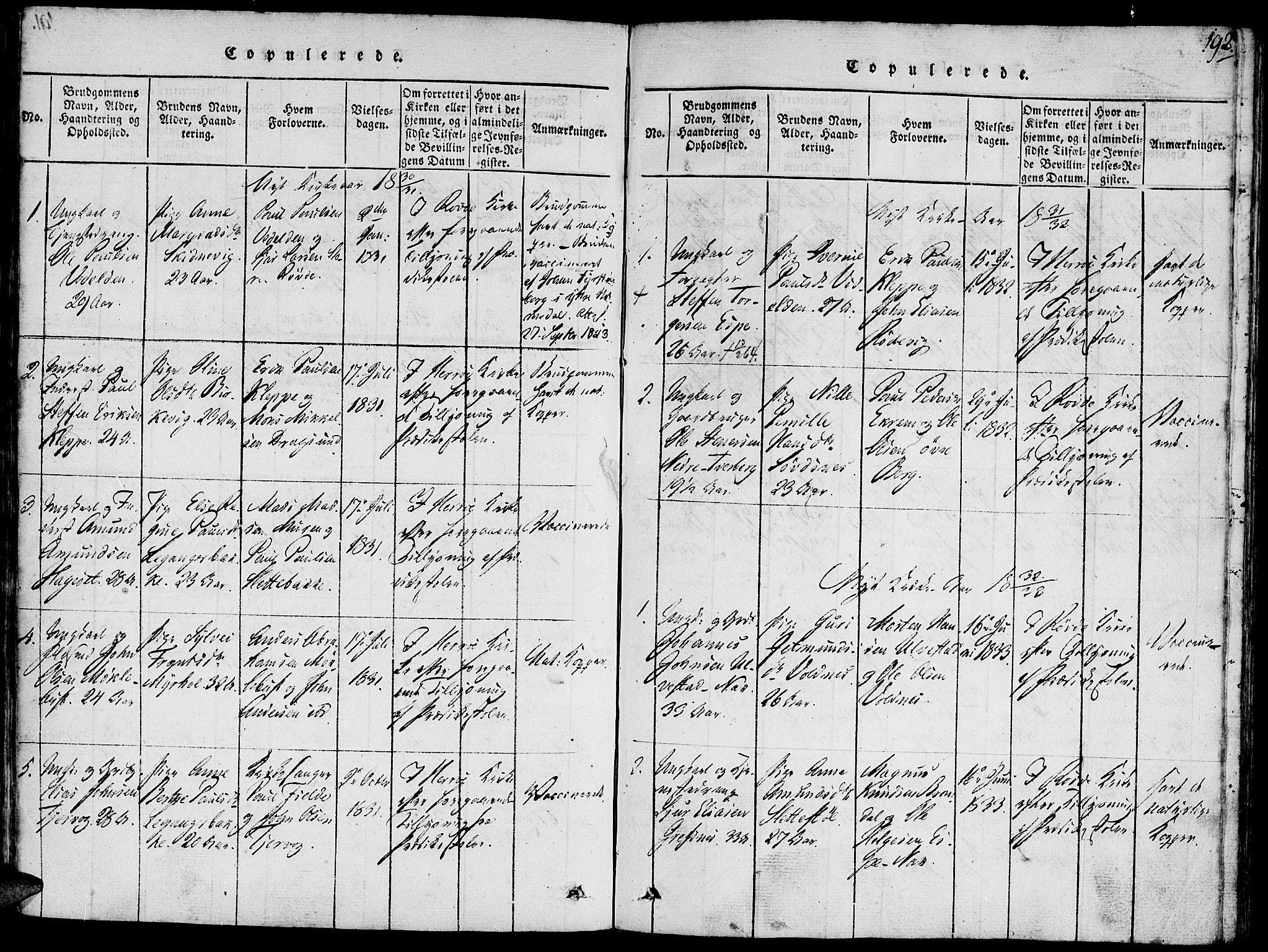 Ministerialprotokoller, klokkerbøker og fødselsregistre - Møre og Romsdal, SAT/A-1454/504/L0054: Parish register (official) no. 504A01, 1816-1861, p. 192