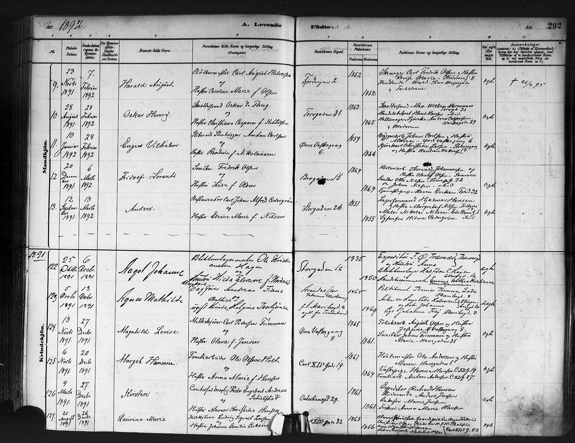 Jakob prestekontor Kirkebøker, AV/SAO-A-10850/F/Fa/L0003: Parish register (official) no. 3, 1880-1895, p. 292