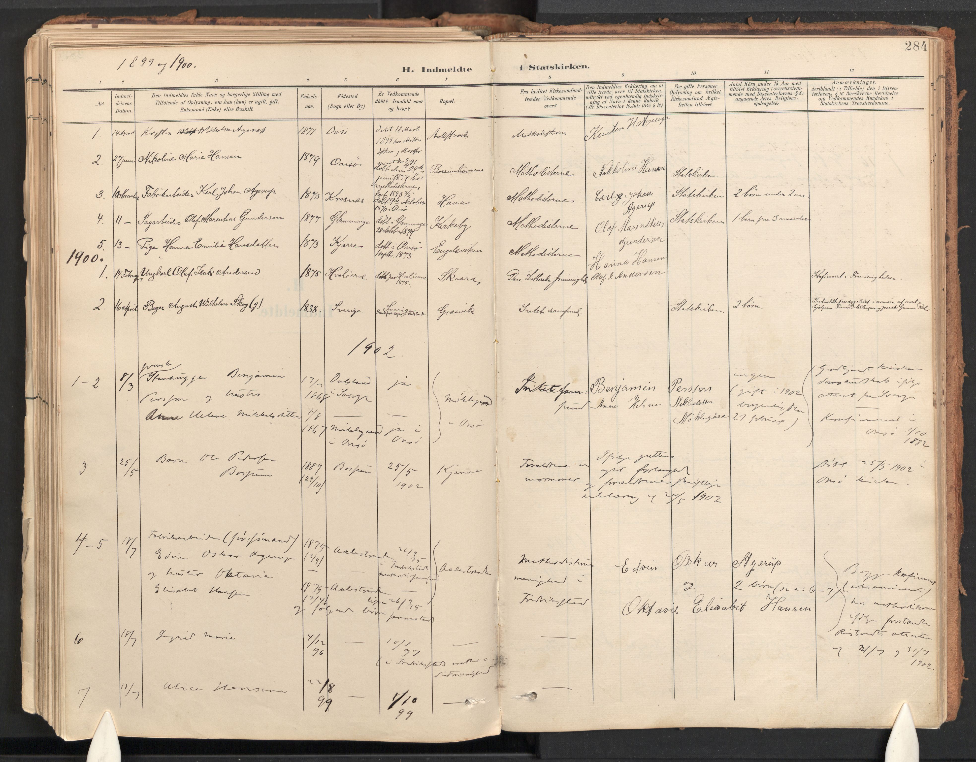 Onsøy prestekontor Kirkebøker, AV/SAO-A-10914/F/Fa/L0009: Parish register (official) no. I 9, 1899-1966, p. 284