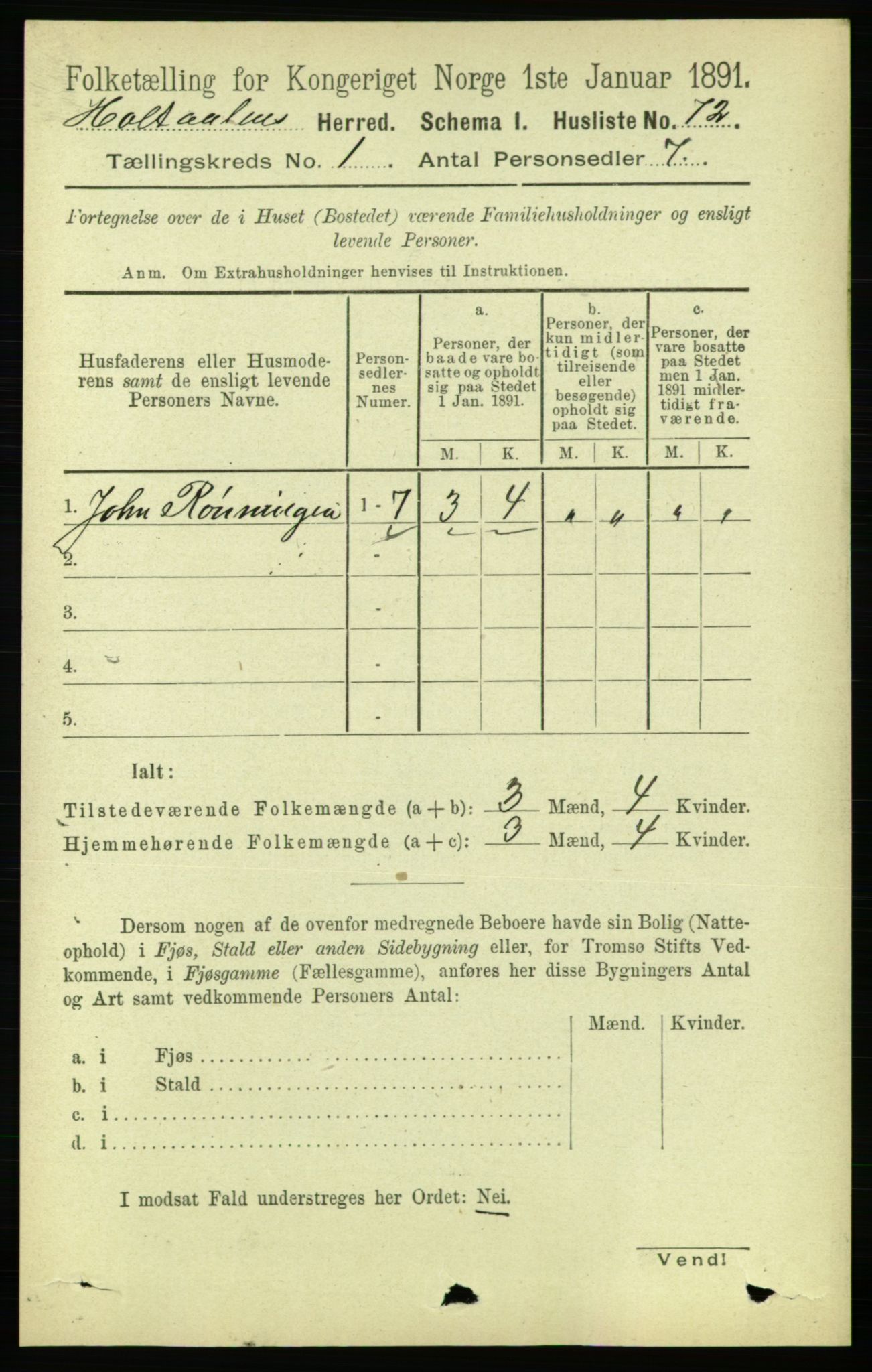 RA, 1891 census for 1645 Haltdalen, 1891, p. 87