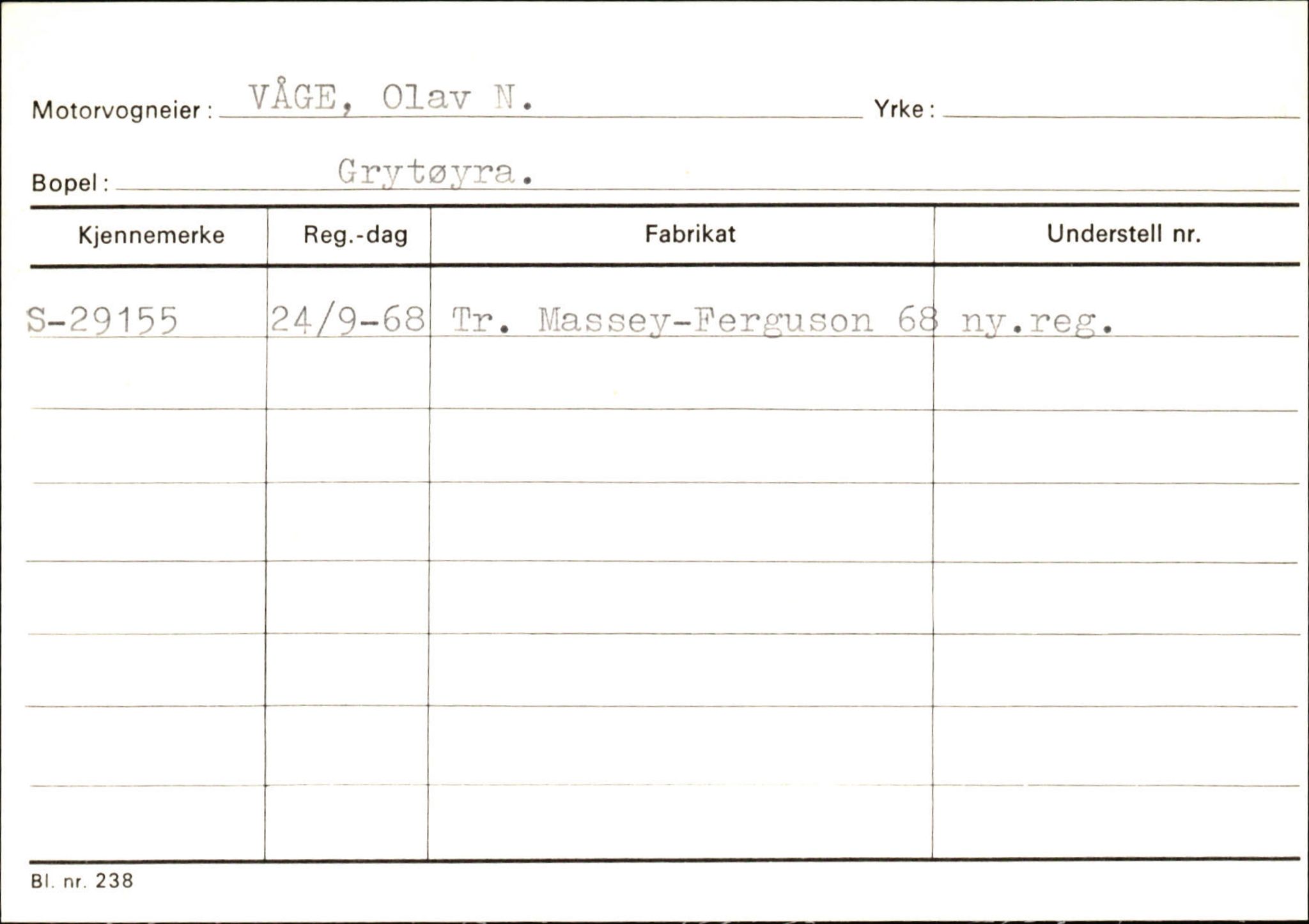 Statens vegvesen, Sogn og Fjordane vegkontor, AV/SAB-A-5301/4/F/L0132: Eigarregister Askvoll A-Å. Balestrand A-Å, 1945-1975, p. 1446