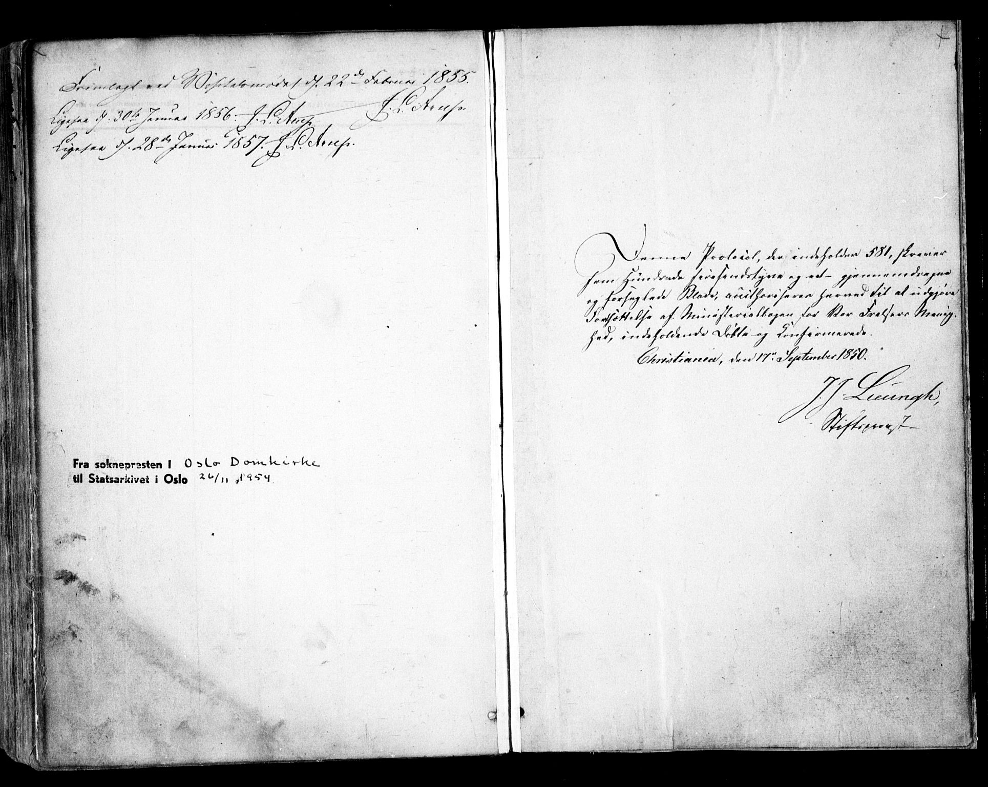 Oslo domkirke Kirkebøker, AV/SAO-A-10752/F/Fa/L0014: Parish register (official) no. 14, 1850-1857