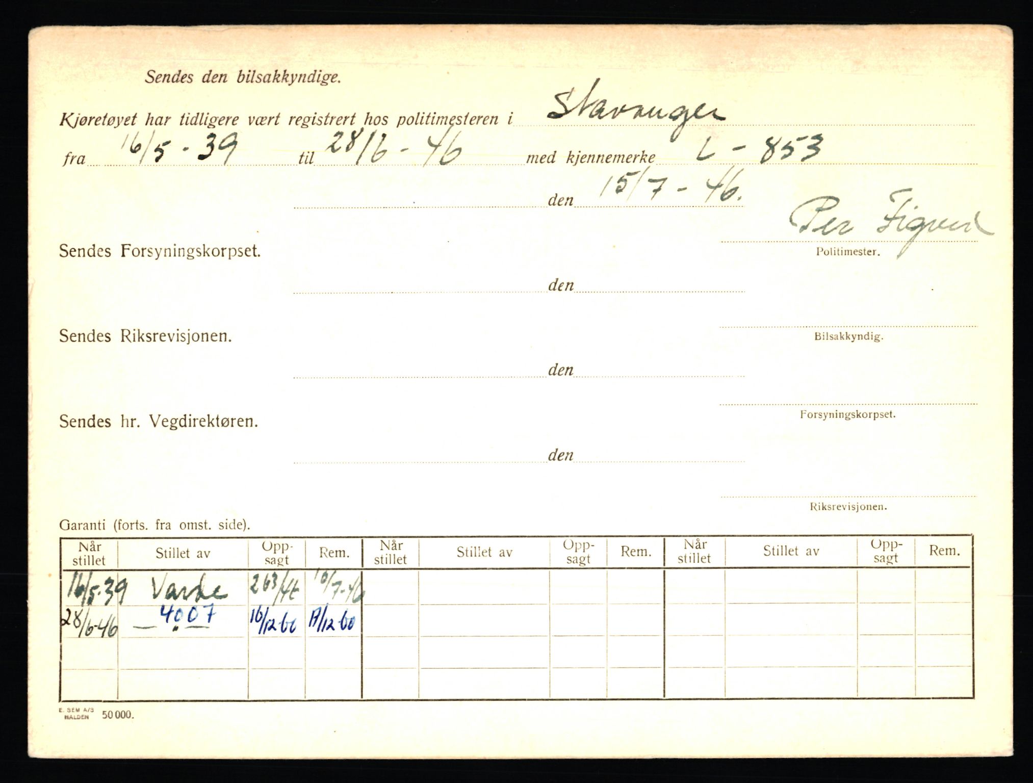 Stavanger trafikkstasjon, AV/SAST-A-101942/0/F/L0002: L-350 - L-699, 1930-1971, p. 30