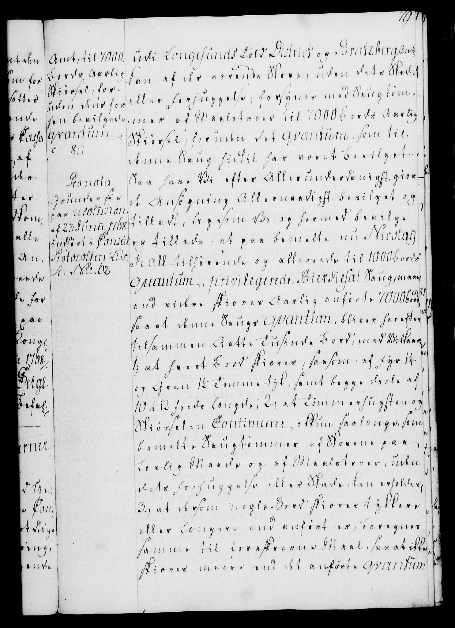 Rentekammeret, Kammerkanselliet, AV/RA-EA-3111/G/Gg/Gga/L0008: Norsk ekspedisjonsprotokoll med register (merket RK 53.8), 1768-1771, p. 79