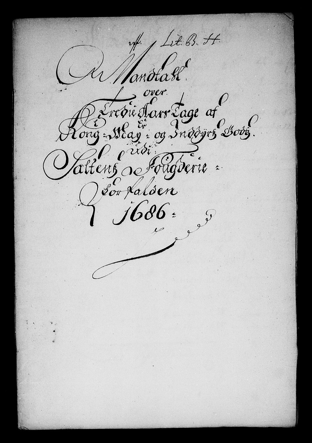 Rentekammeret inntil 1814, Reviderte regnskaper, Stiftamtstueregnskaper, Trondheim stiftamt og Nordland amt, RA/EA-6044/R/Rg/L0085: Trondheim stiftamt og Nordland amt, 1686