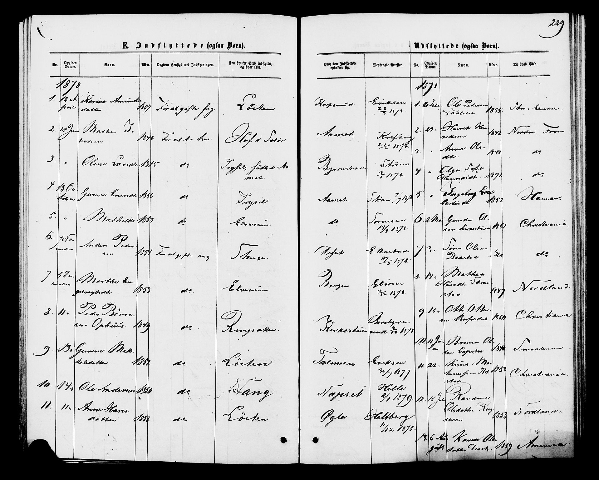 Åmot prestekontor, Hedmark, SAH/PREST-056/H/Ha/Haa/L0009: Parish register (official) no. 9, 1875-1883, p. 229