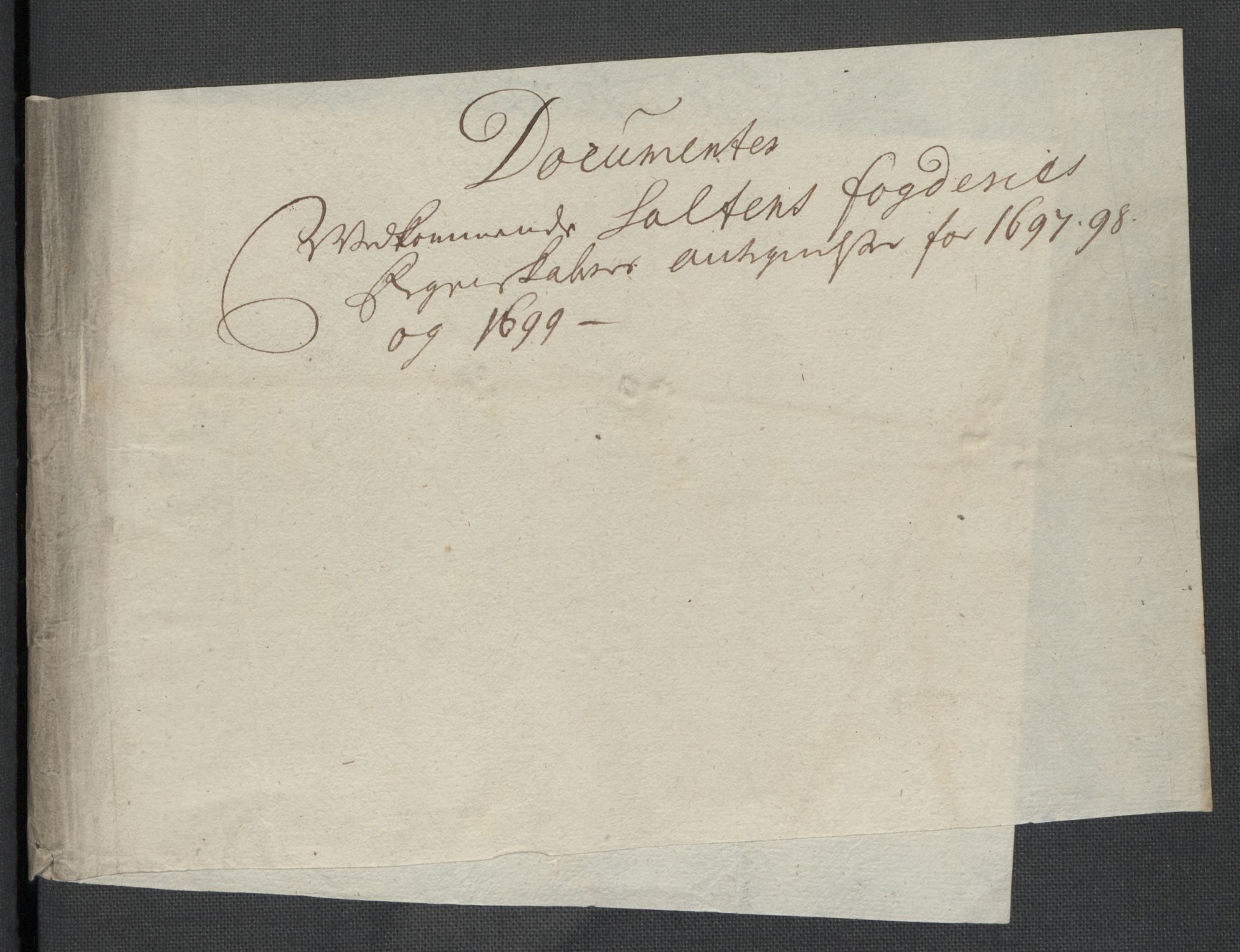 Rentekammeret inntil 1814, Reviderte regnskaper, Fogderegnskap, RA/EA-4092/R66/L4579: Fogderegnskap Salten, 1697-1700, p. 422