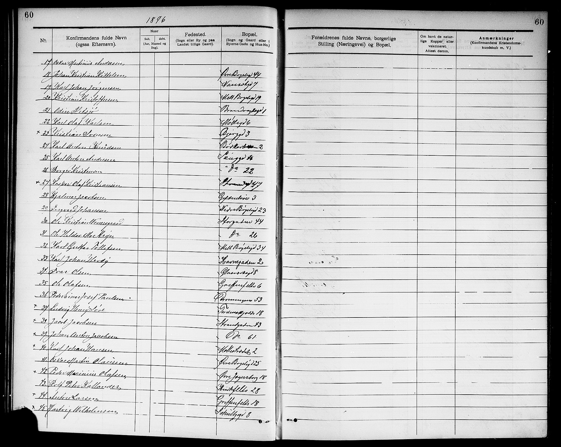 Larvik kirkebøker, SAKO/A-352/G/Ga/L0006: Parish register (copy) no. I 6, 1888-1917, p. 60