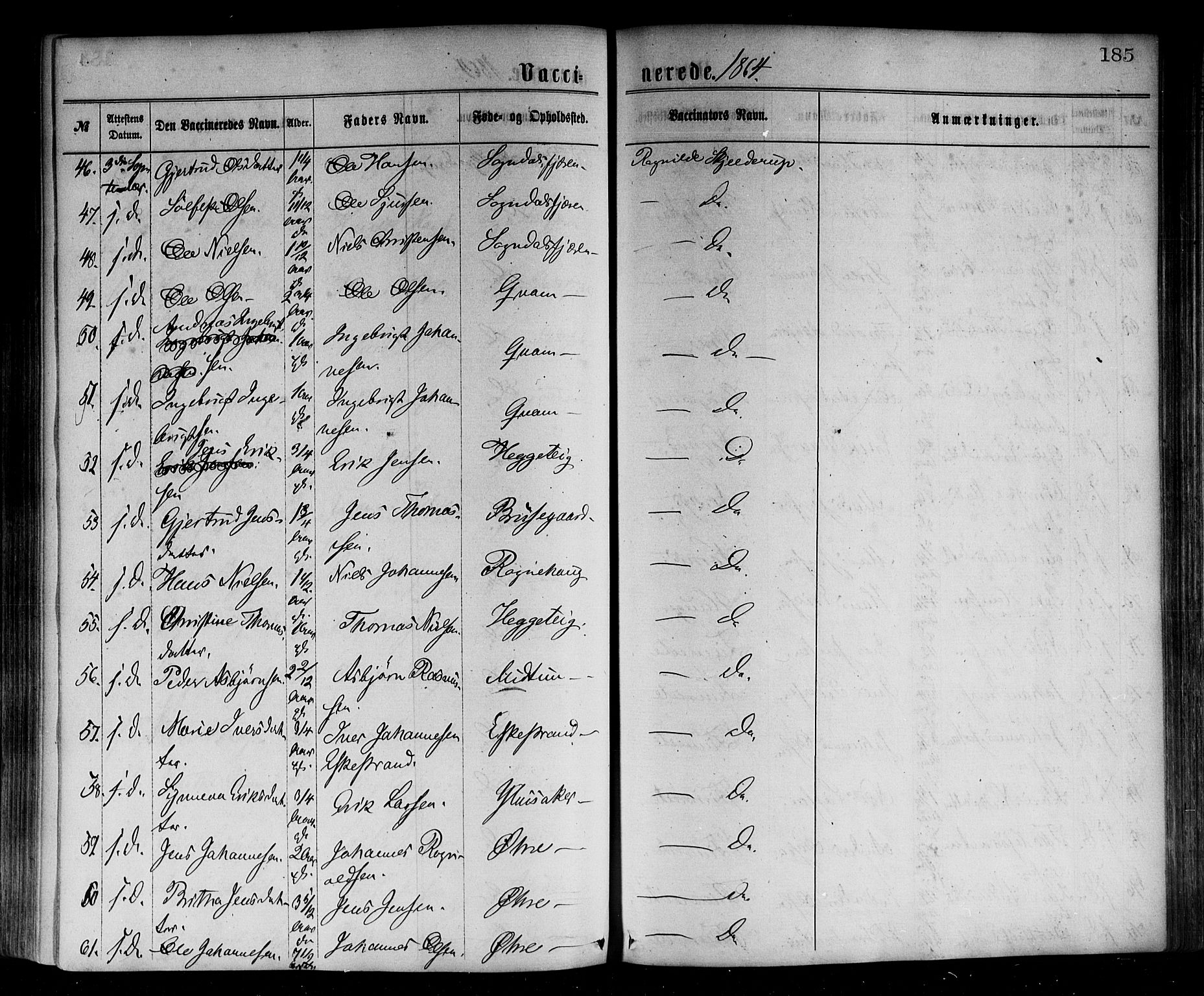 Sogndal sokneprestembete, AV/SAB-A-81301/H/Haa/Haaa/L0014: Parish register (official) no. A 14, 1864-1877, p. 185