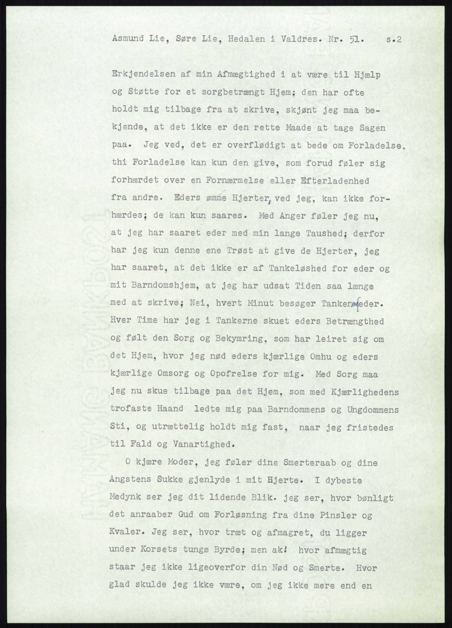 Samlinger til kildeutgivelse, Amerikabrevene, RA/EA-4057/F/L0012: Innlån fra Oppland: Lie (brevnr 1-78), 1838-1914, p. 723