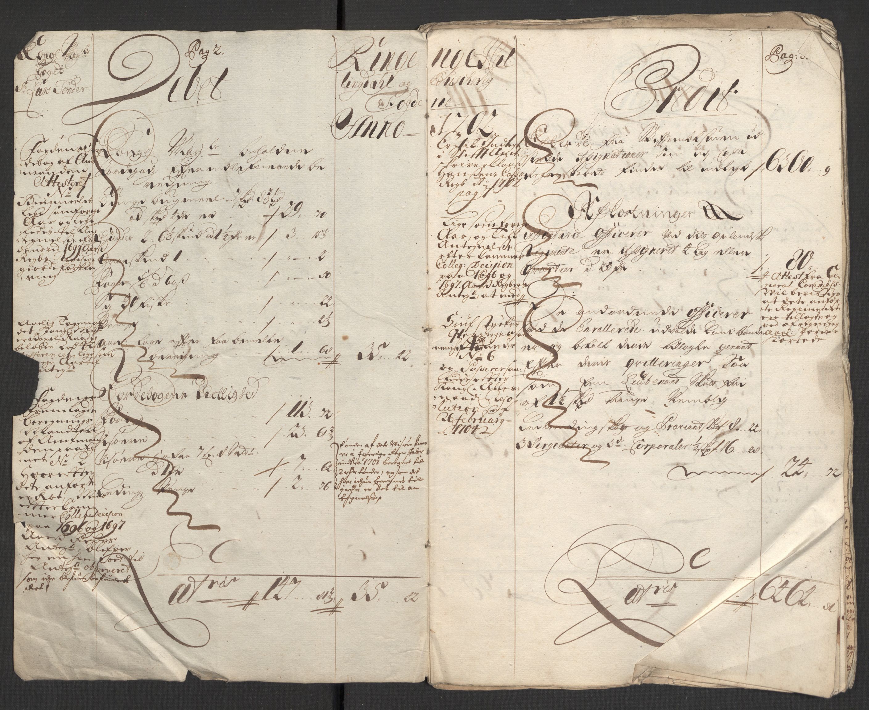 Rentekammeret inntil 1814, Reviderte regnskaper, Fogderegnskap, RA/EA-4092/R22/L1459: Fogderegnskap Ringerike, Hallingdal og Buskerud, 1702, p. 4