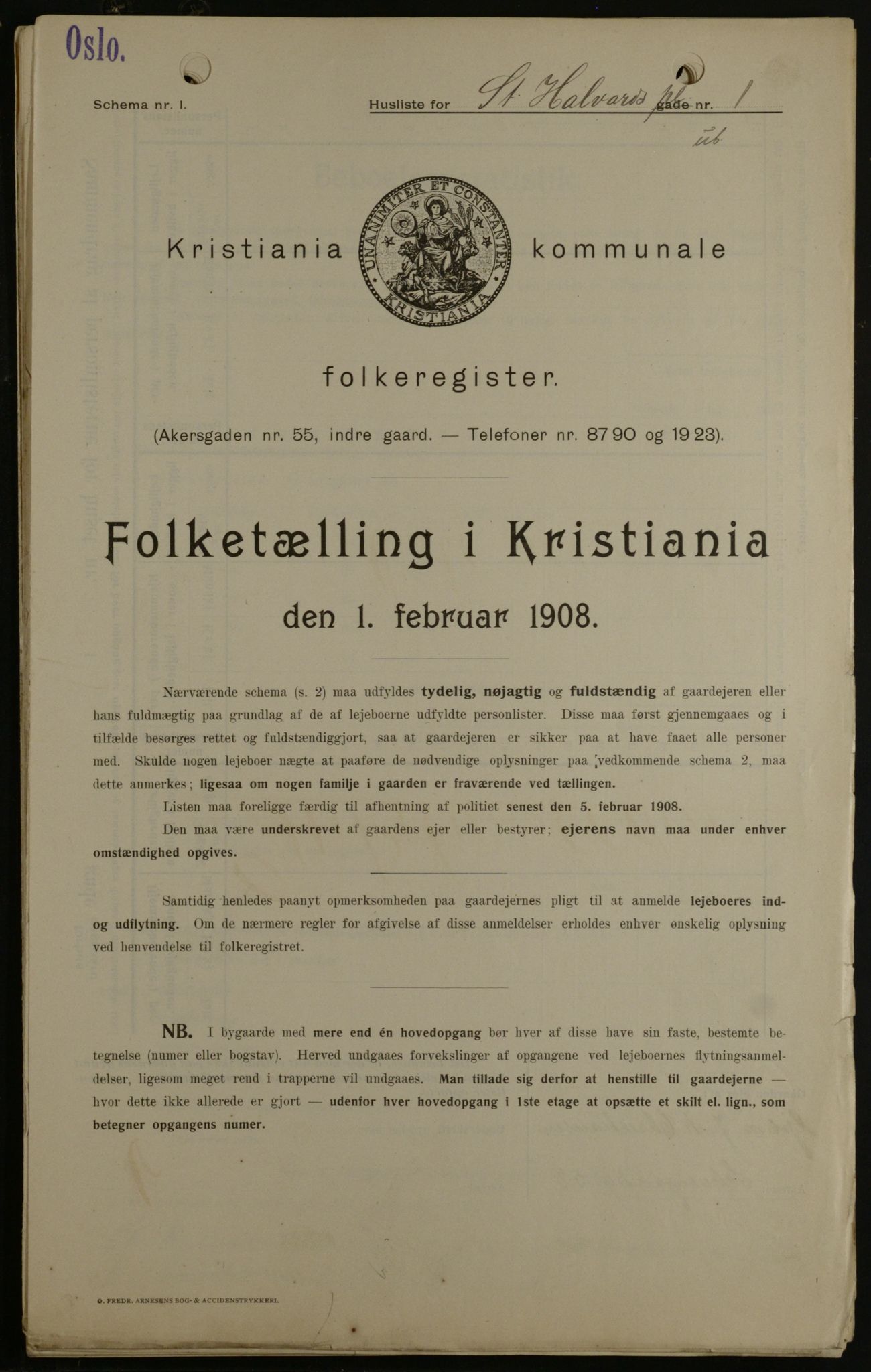 OBA, Municipal Census 1908 for Kristiania, 1908, p. 79231