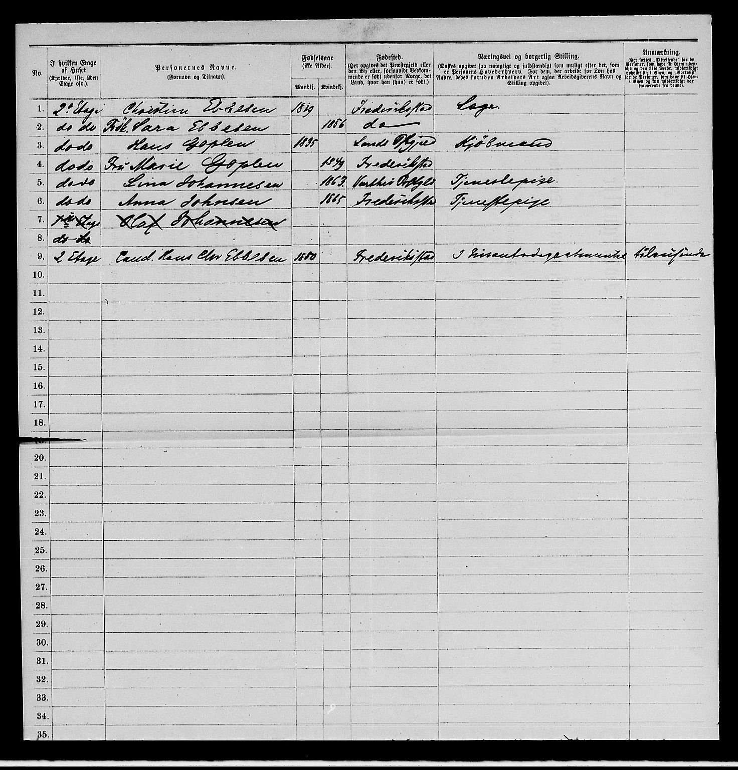 RA, 1885 census for 0103 Fredrikstad, 1885, p. 316