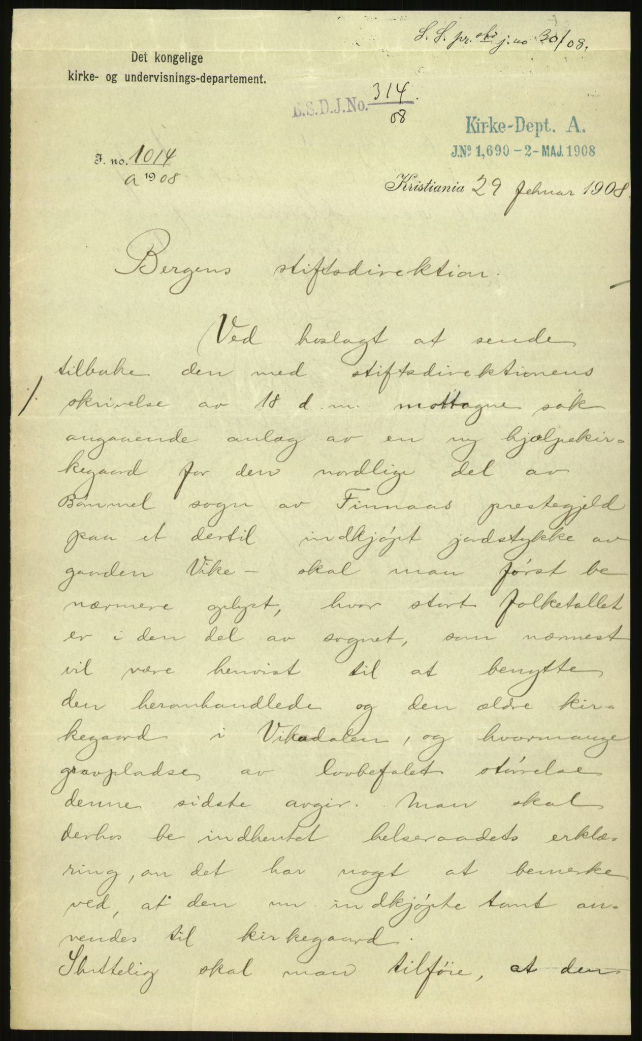 Kirke- og undervisningsdepartementet, Kontoret  for kirke og geistlighet A, AV/RA-S-1007/F/Fb/L0024: Finnås (gml. Føyen) - Fiskum se Eiker, 1838-1961, p. 880