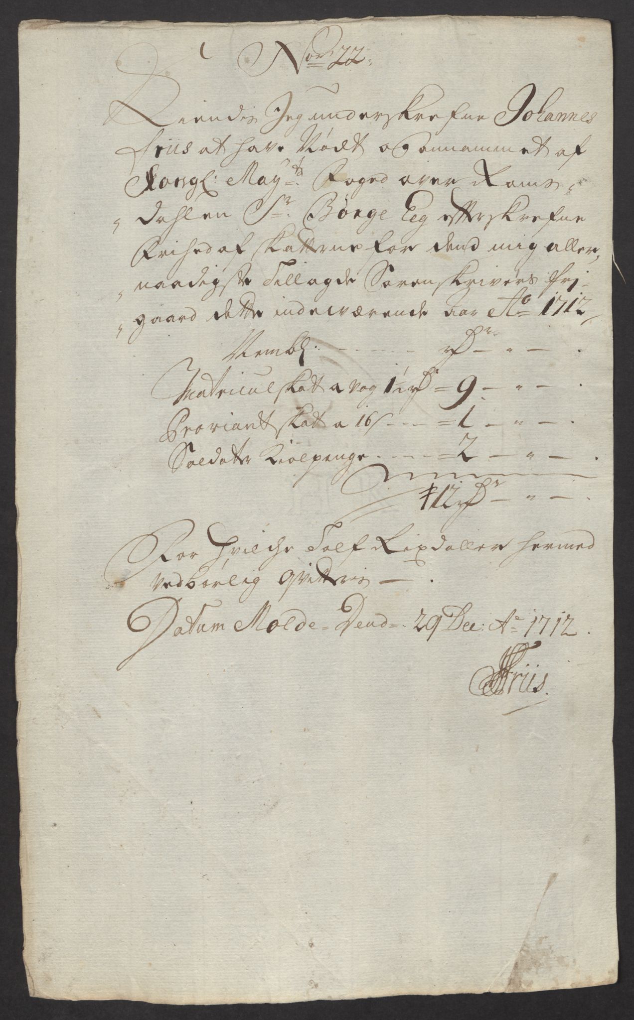 Rentekammeret inntil 1814, Reviderte regnskaper, Fogderegnskap, AV/RA-EA-4092/R55/L3661: Fogderegnskap Romsdal, 1712, p. 201